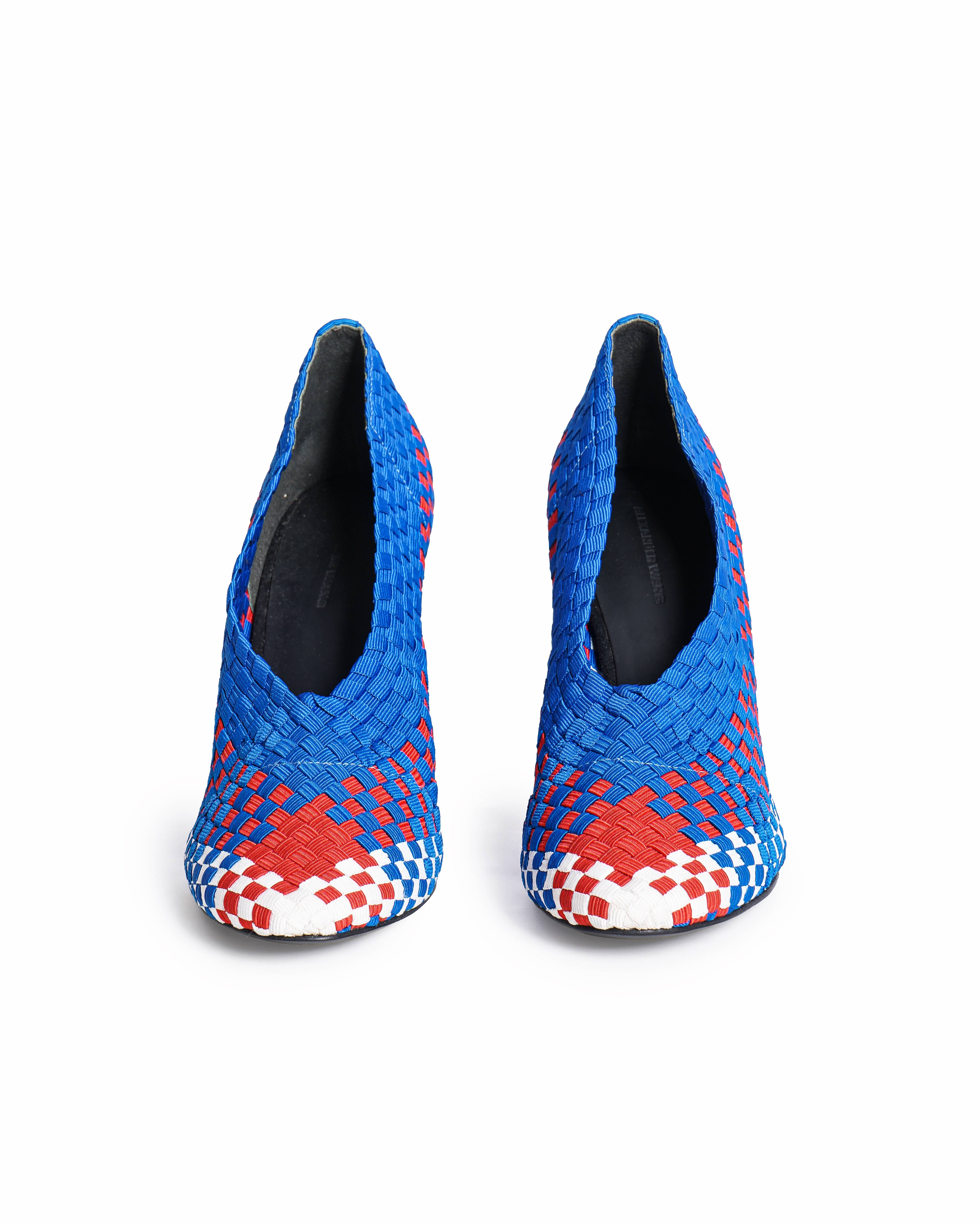Alexander Wang Tricolor Woven Fabric Carla Pumps