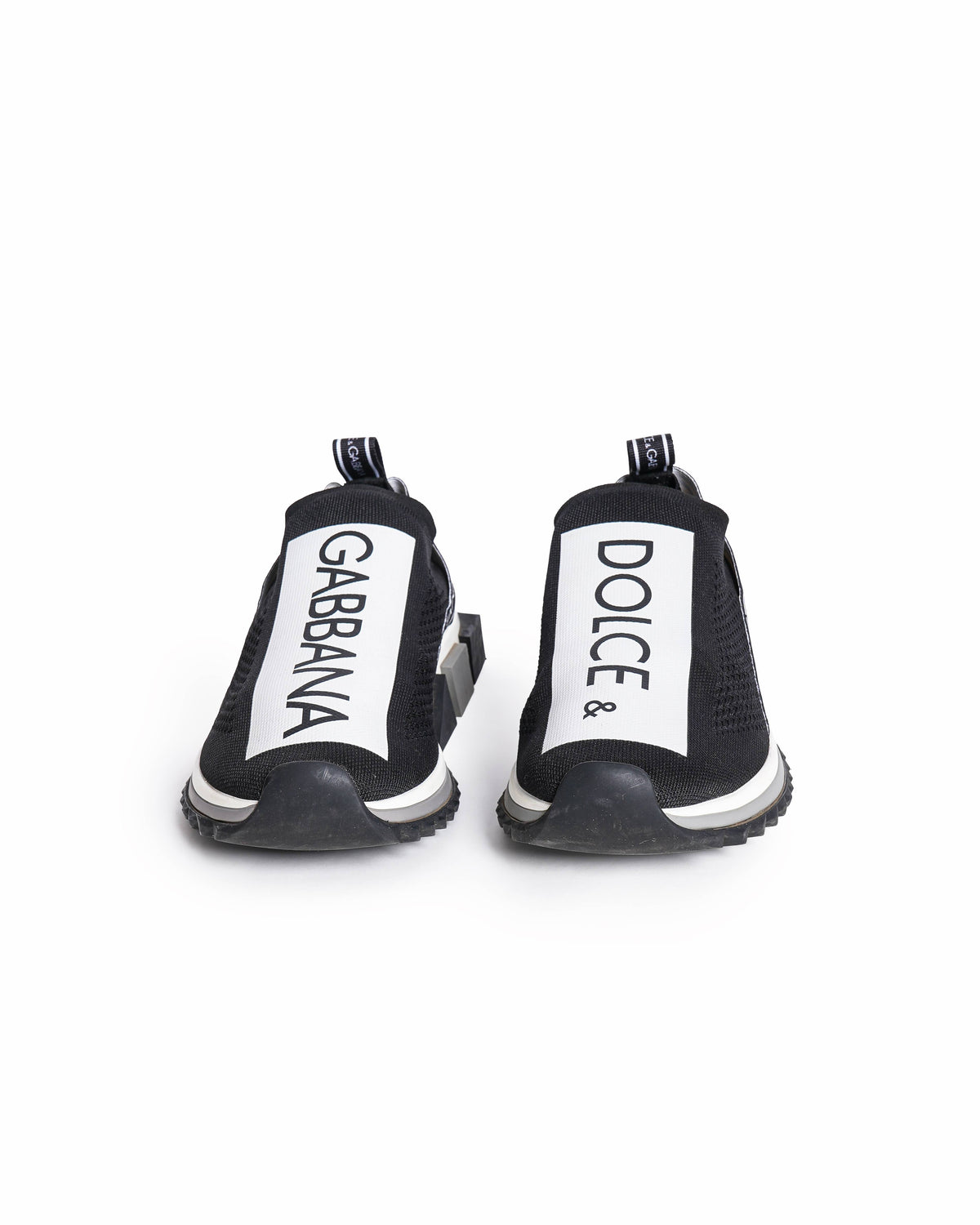 Dolce & Gabbana Black/White Sorrento Slip On Sneakers