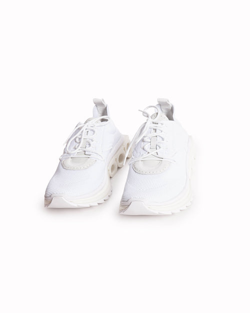 New Salvatore Ferragamo Nima knit sneakers in white