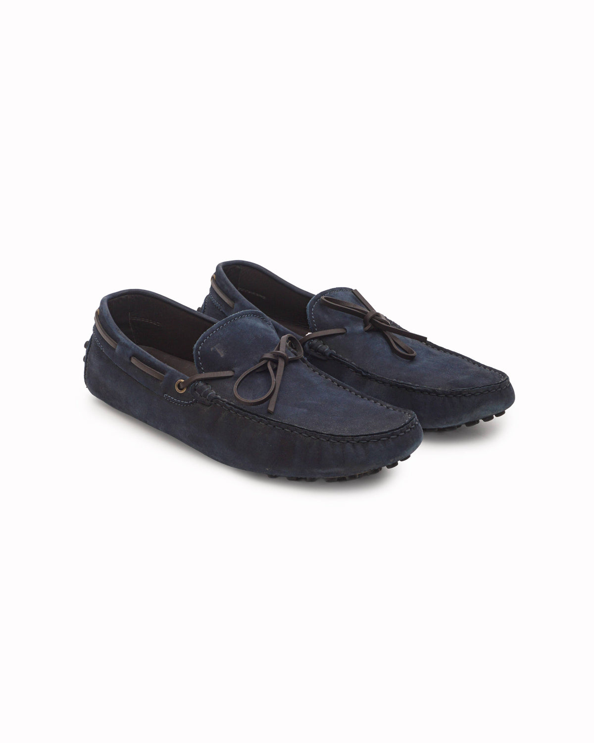 Tod's Ink Blue Suede Gommino Driving Loafers