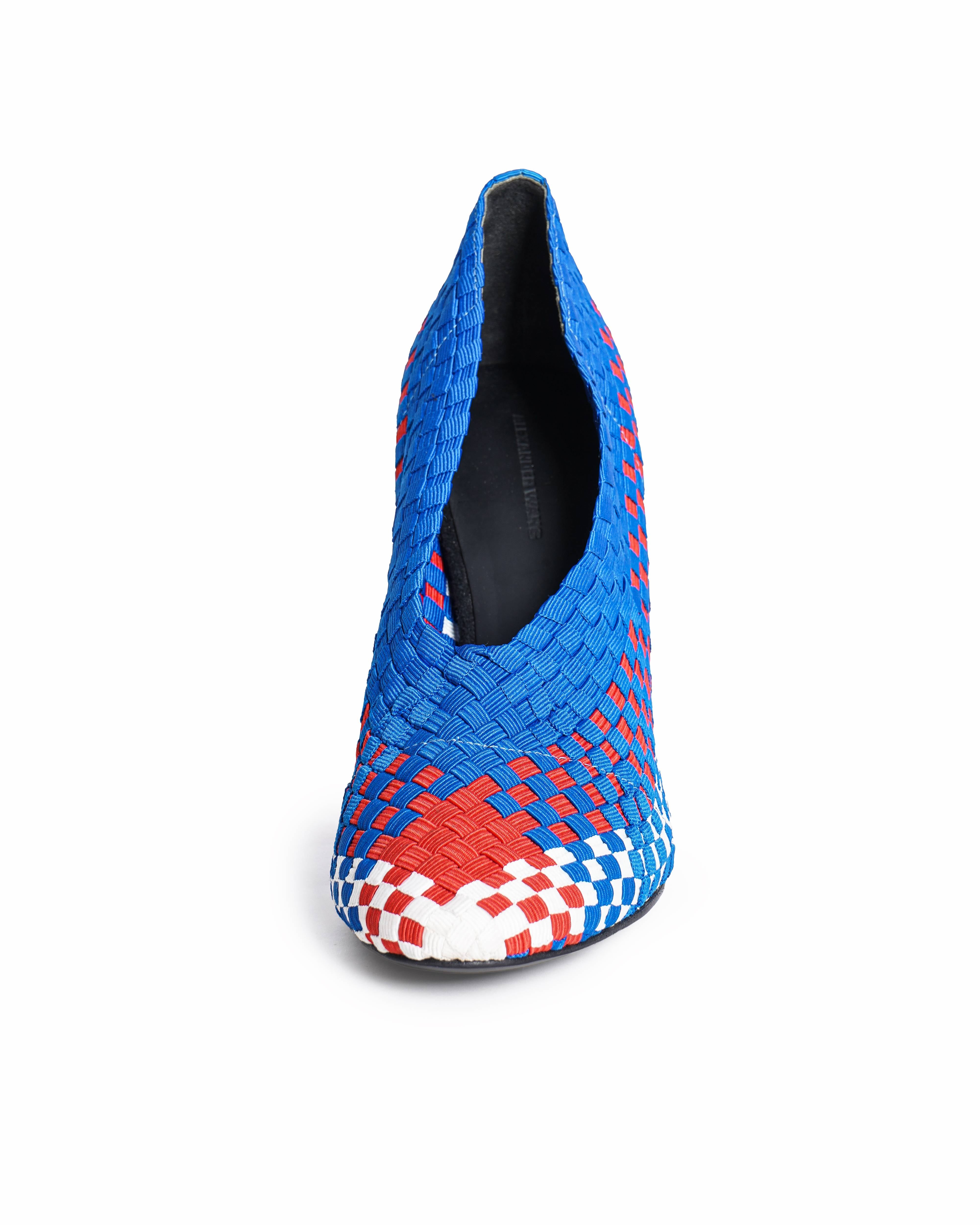 Alexander Wang Tricolor Woven Fabric Carla Pumps