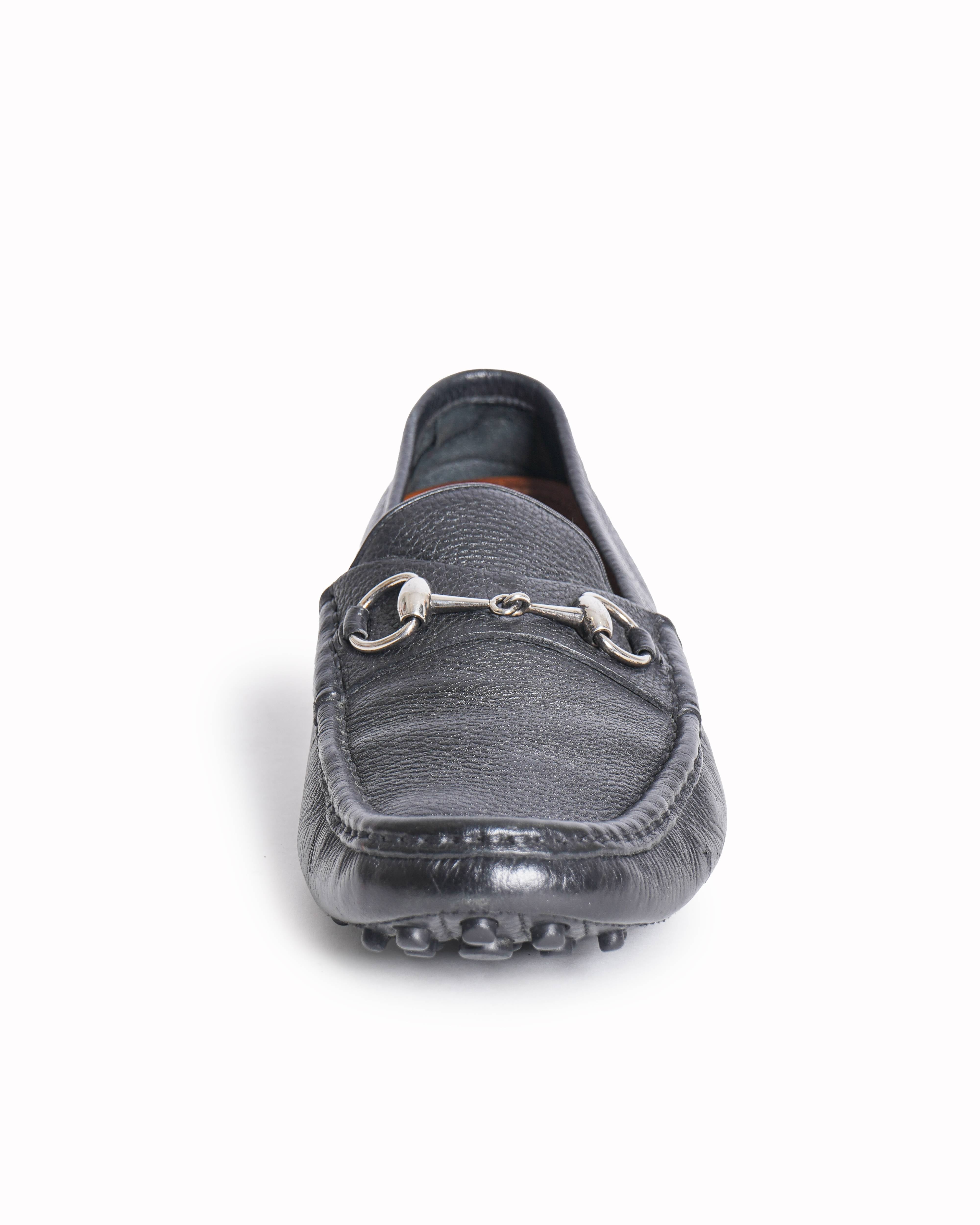 Gucci Leather horsebit Slip on Loafers