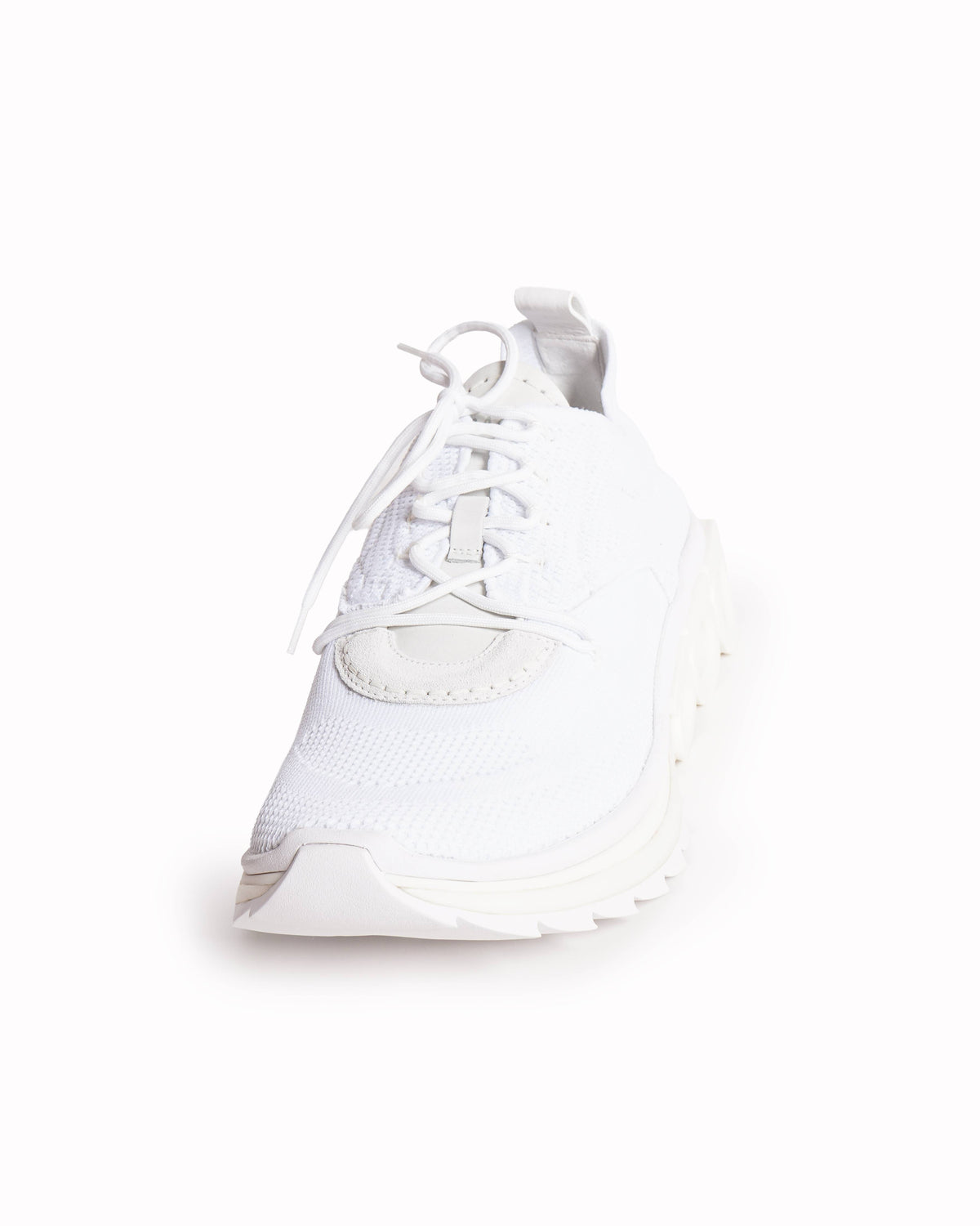 New Salvatore Ferragamo Nima knit sneakers in white