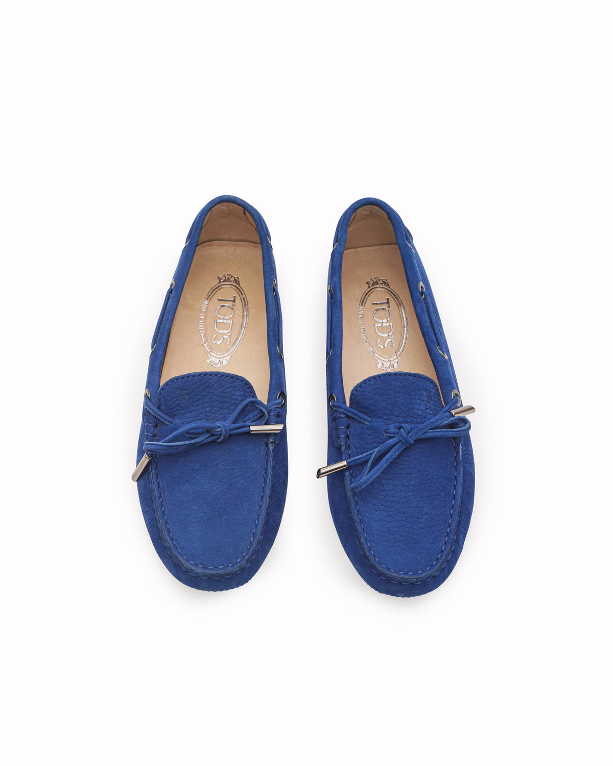 Tod's Royal Blue Suede Gommino Driving Loafers