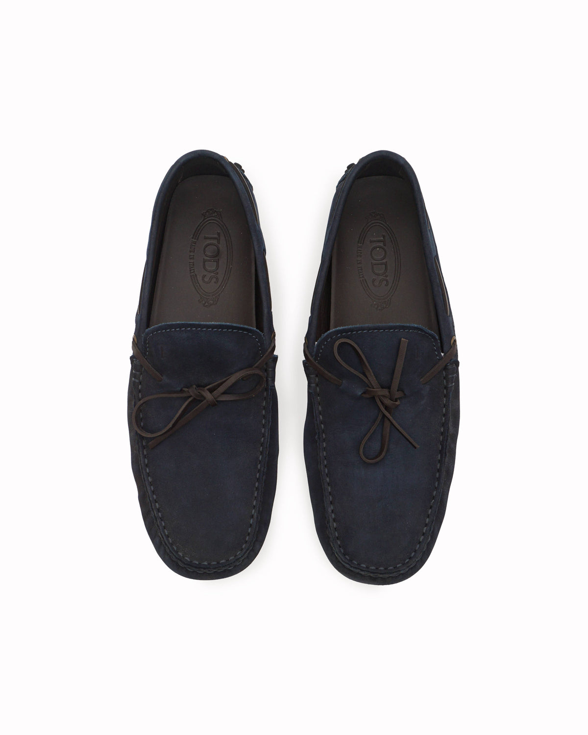 Tod's Ink Blue Suede Gommino Driving Loafers