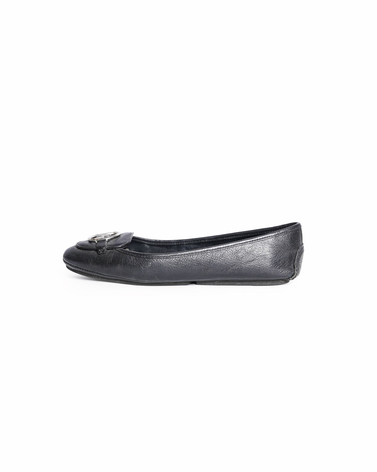 Michael Kors Lillie logo-charm Leather Ballerina