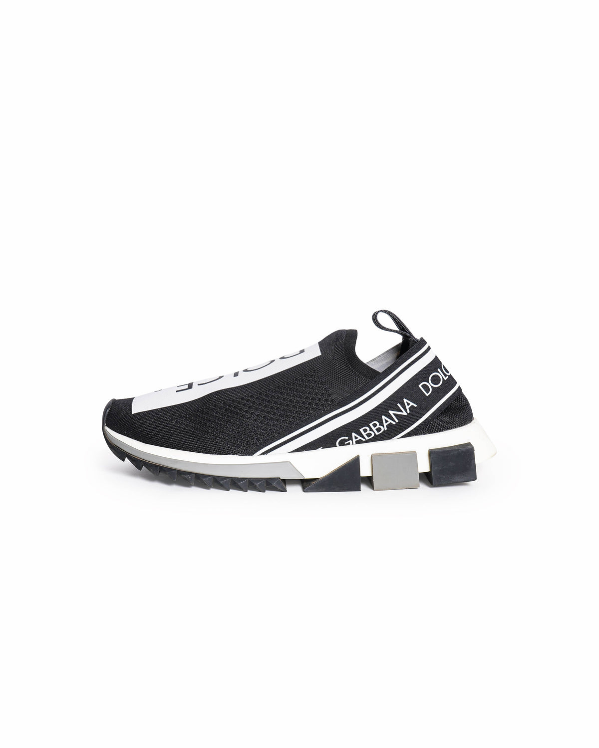Dolce & Gabbana Black/White Sorrento Slip On Sneakers