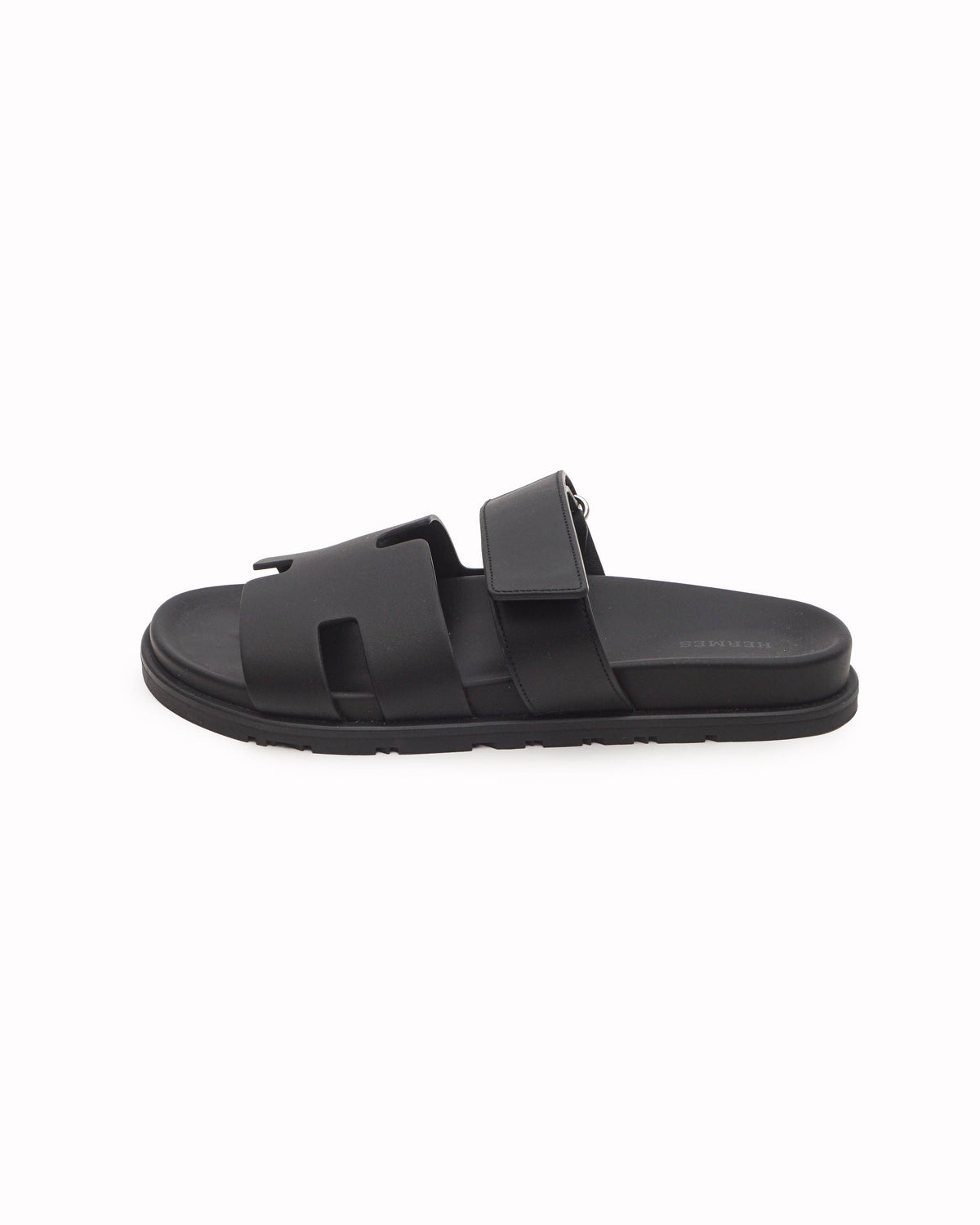 Hermès Chypre Black Calfskin Men's Sandals