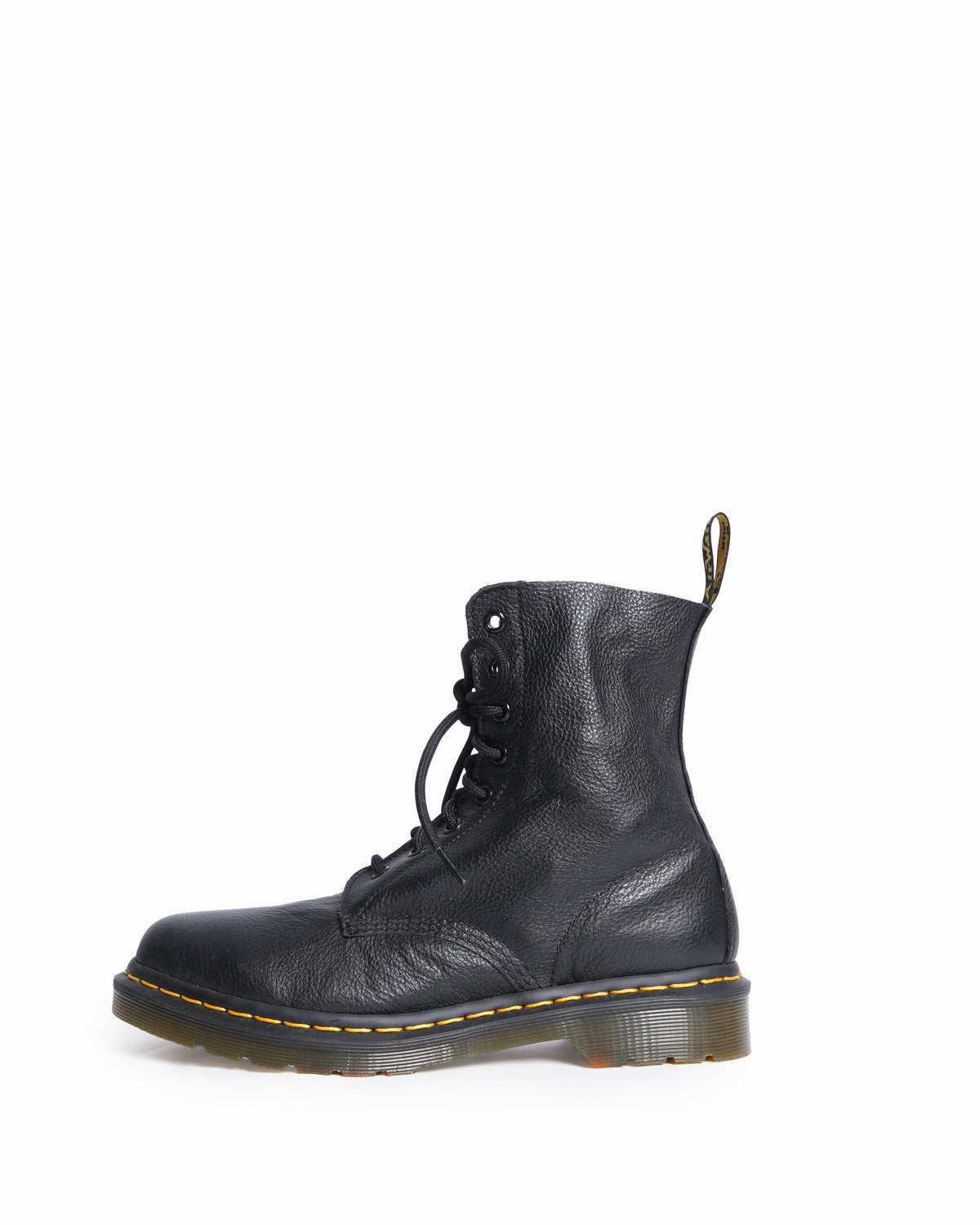 New Dr. Martens Women's Boots In Black WIth Yellow Accent