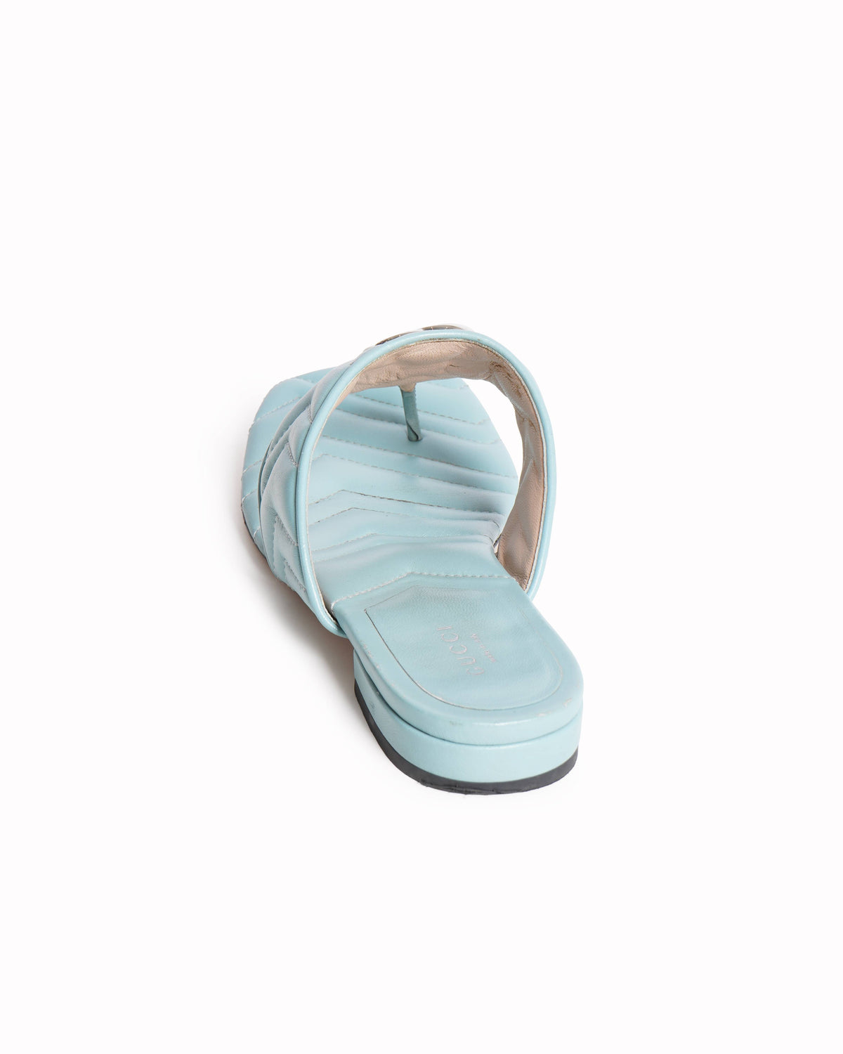 Gucci light Blue 
Marmont leather sandals