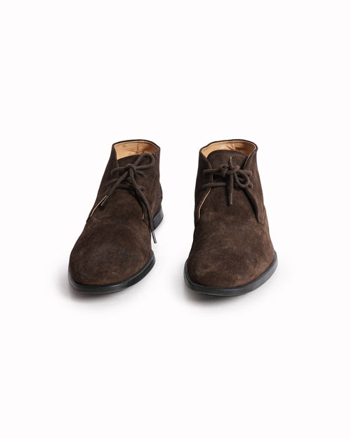 Tod's Man Brown Desert Boots in Suede
