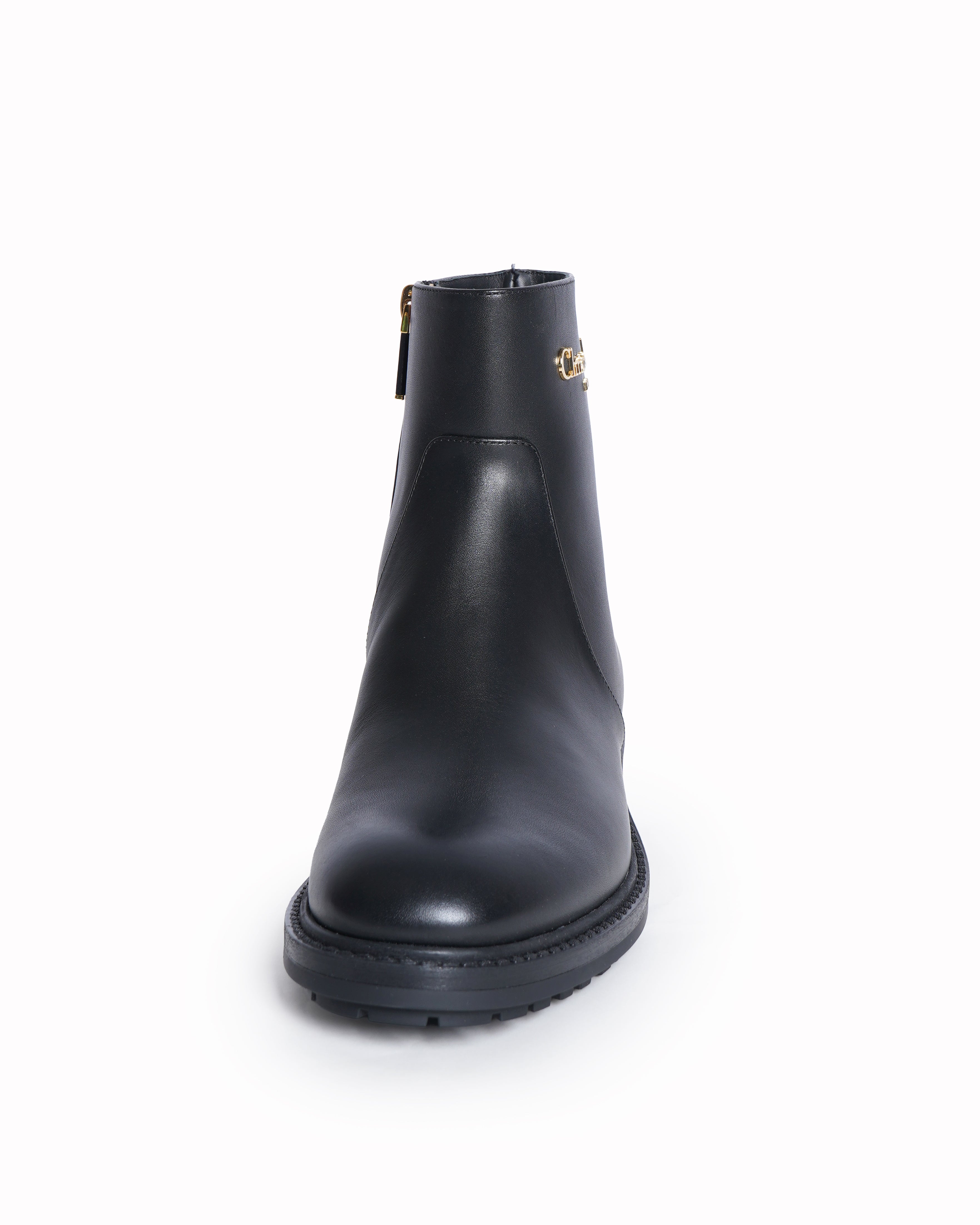 New Christian Dior D-Town Ankle Boot Black Brushed Calfskin Leather