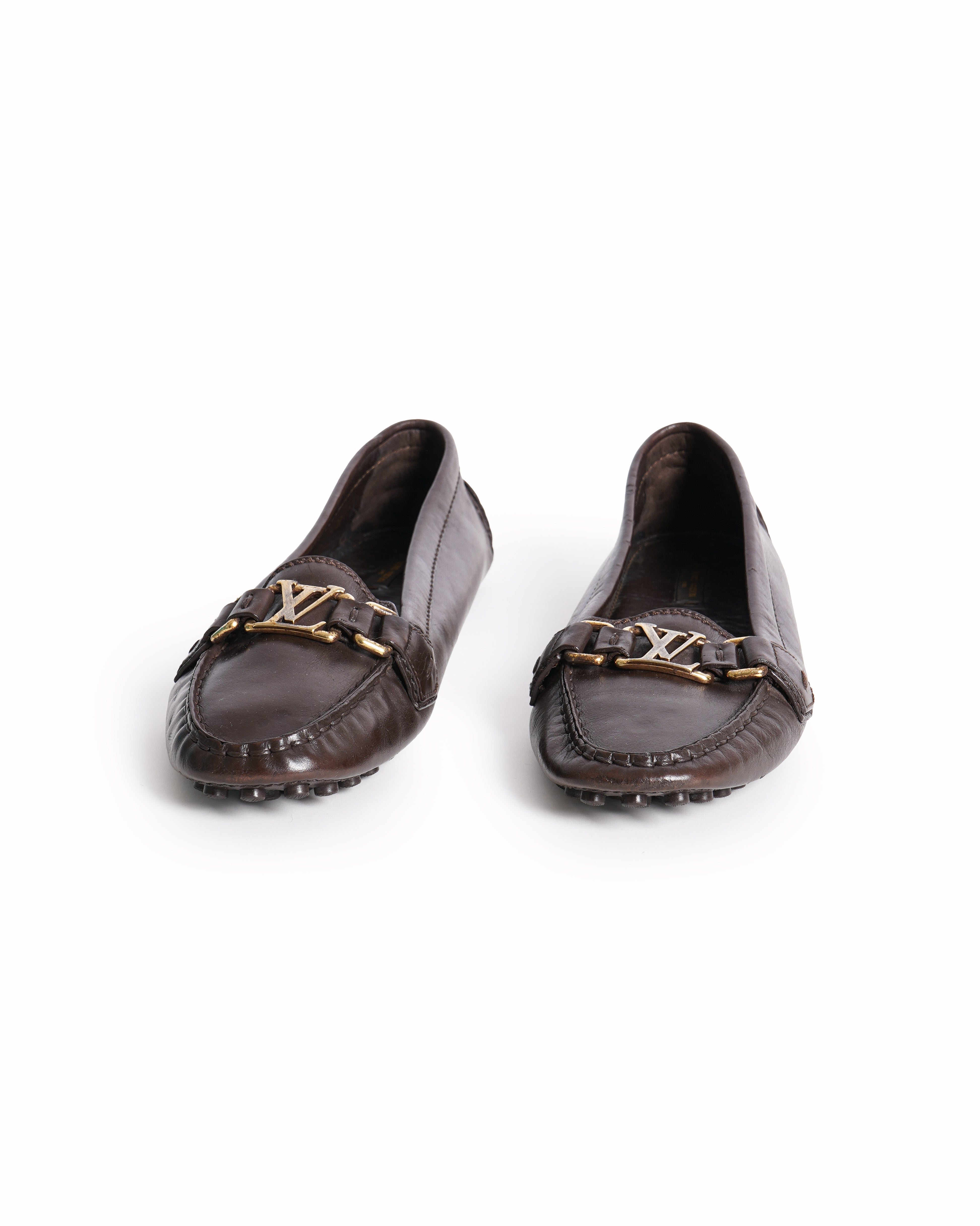 Louis Vuitton brown 
Leather loafers