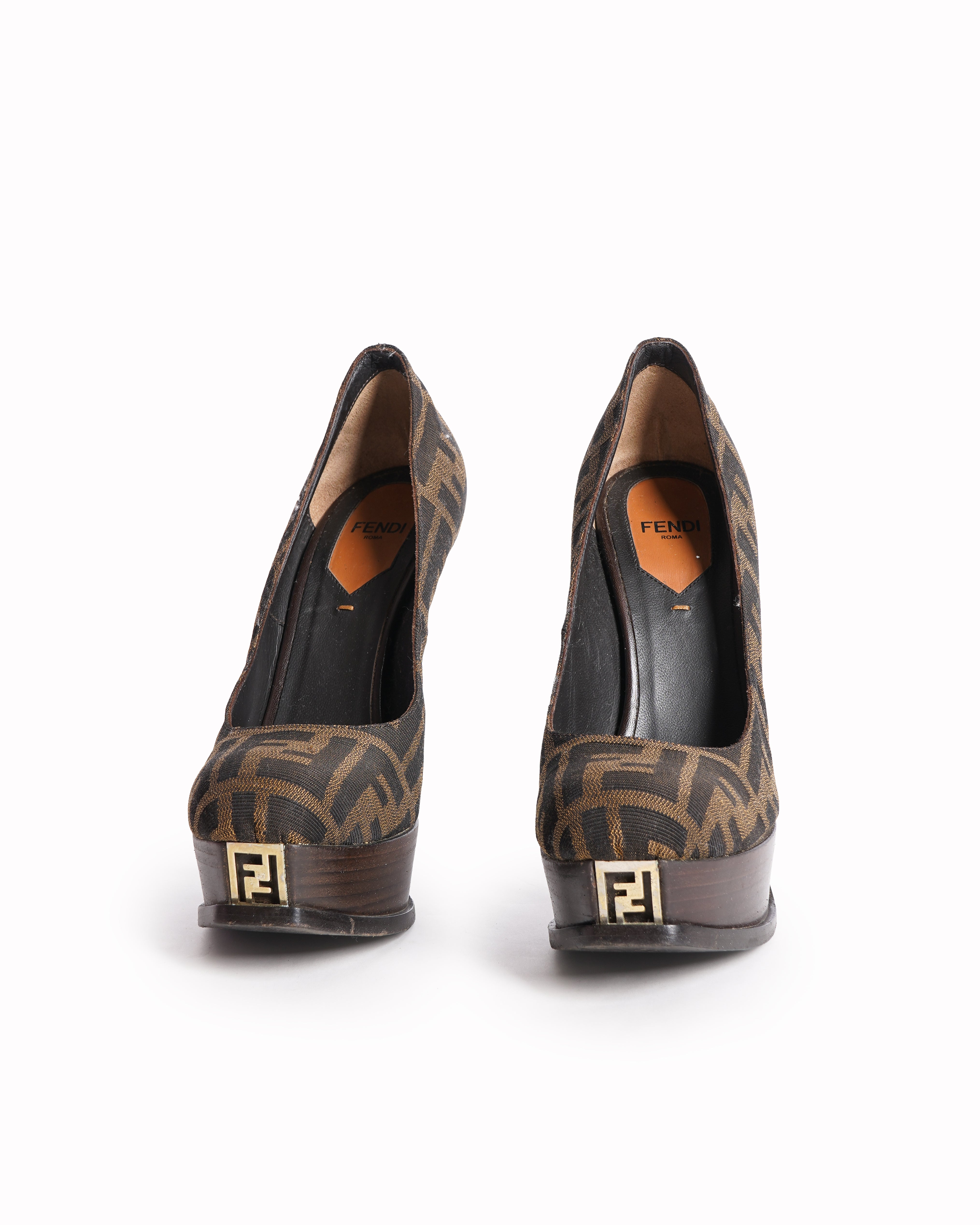 Fendi Zucca print pumps