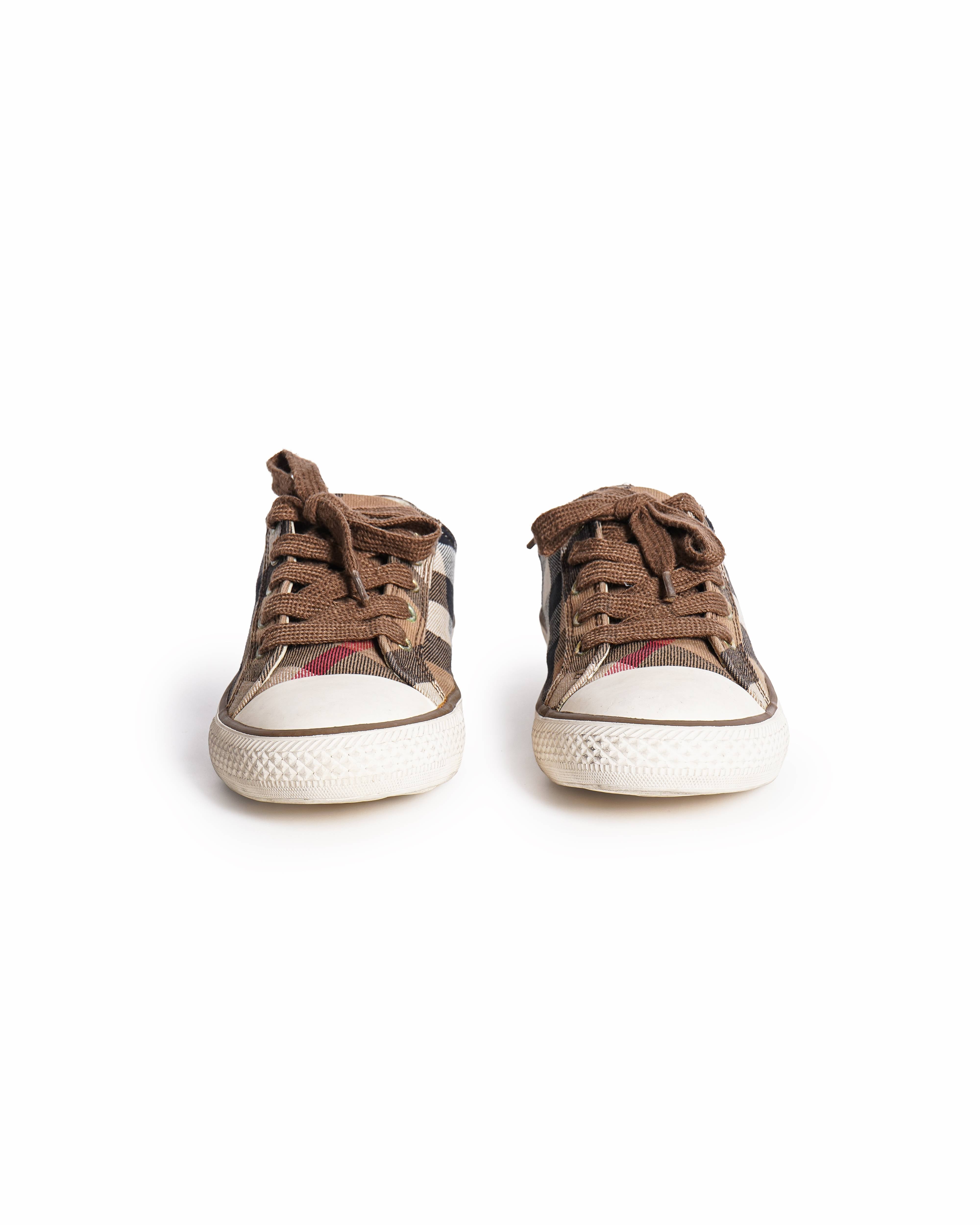 Burberry House Check Canvas Rubber Cap Toe Sneakers