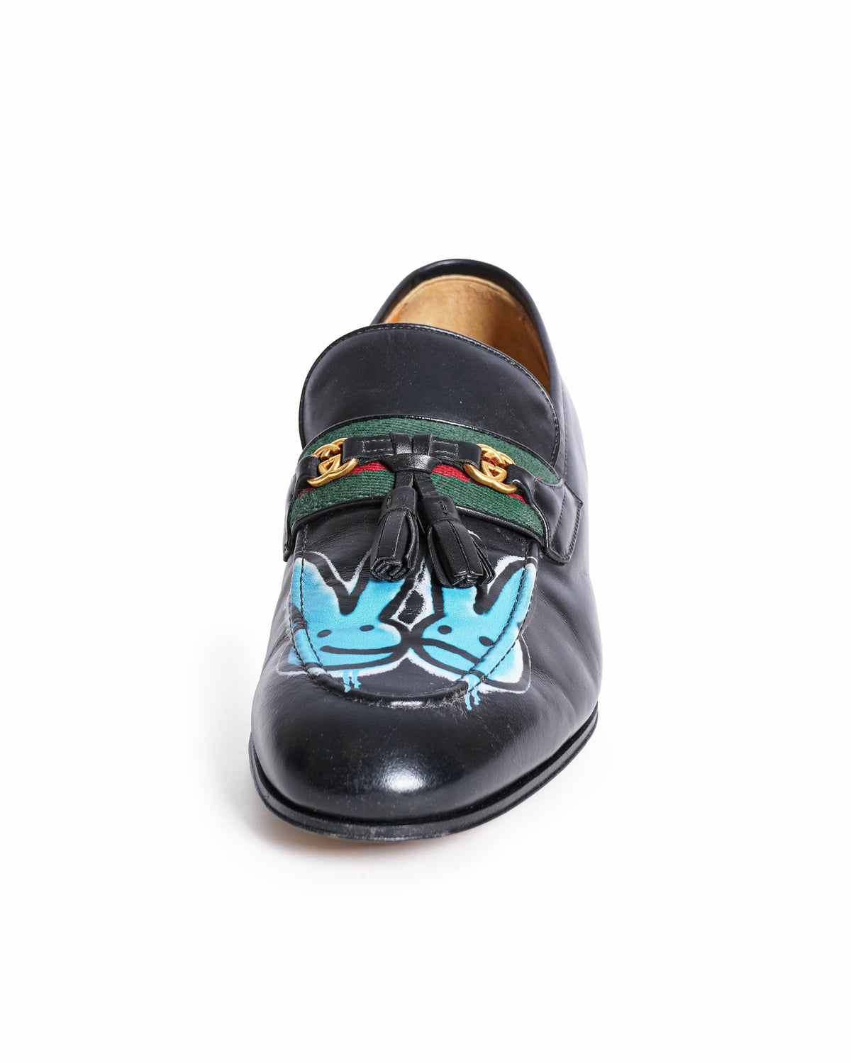 Gucci Rabbit Granada Black Leather with Bunny Motif Men's Loafers
