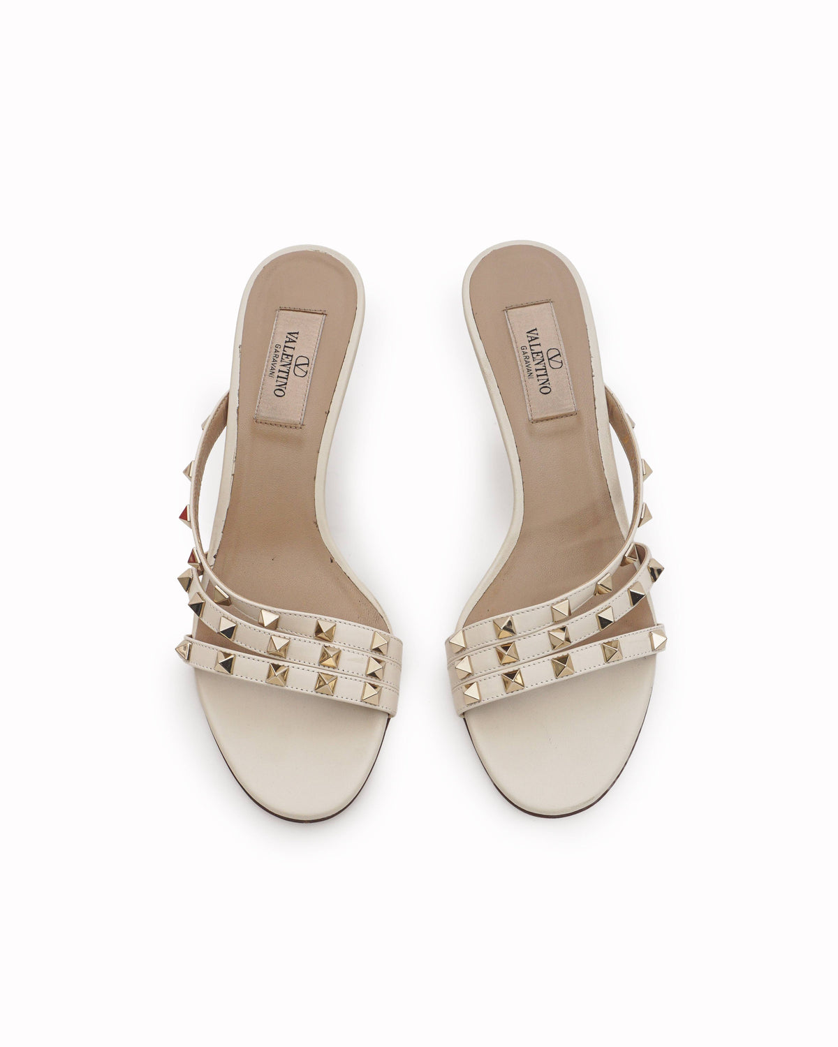 Valentino Rockstud Accents Leather Sandals