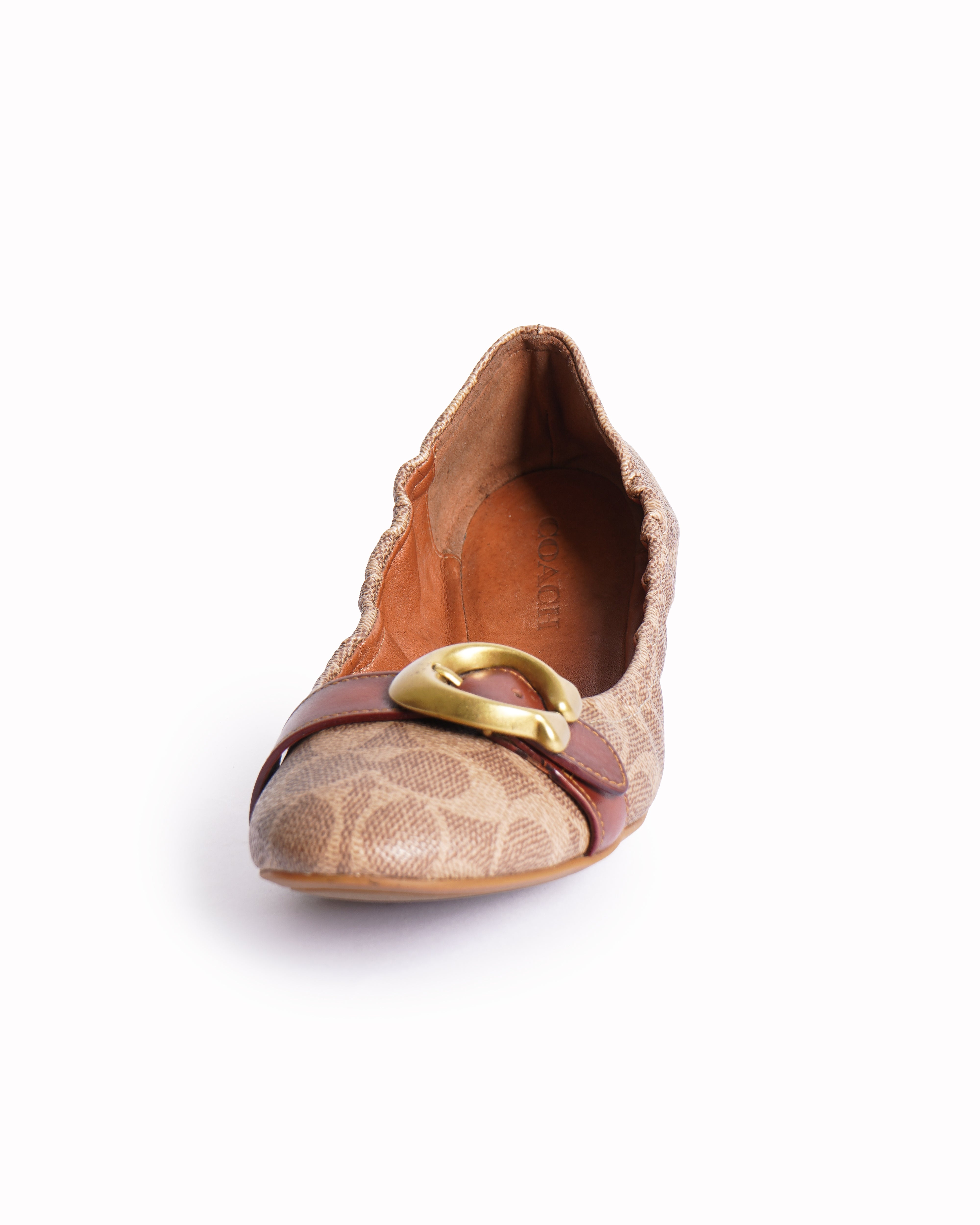 Coach Ballet Falts In Brown