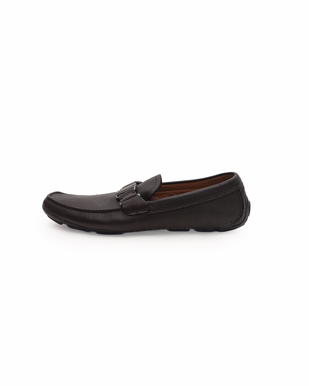 Salvatore Ferragamo Dark Brown Leather Parigi Gancini Drivers