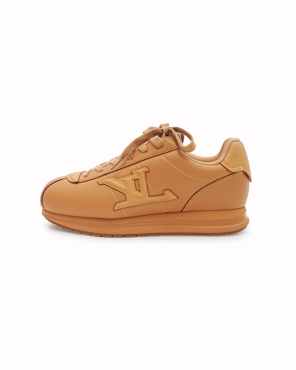 Louis Vuitton Beverly Hills Tan Leather Men's Sneakers