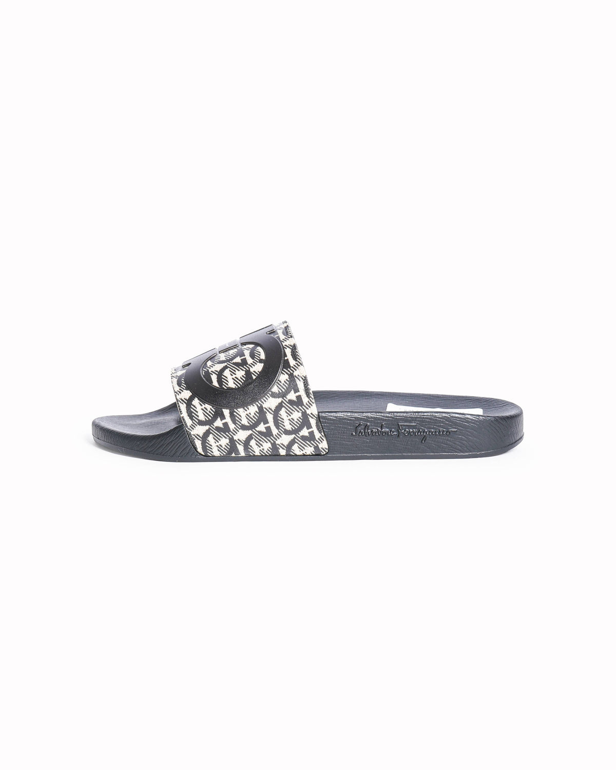 Salvatore Ferragamo Gancini Two Tone Rubber Pool Slide