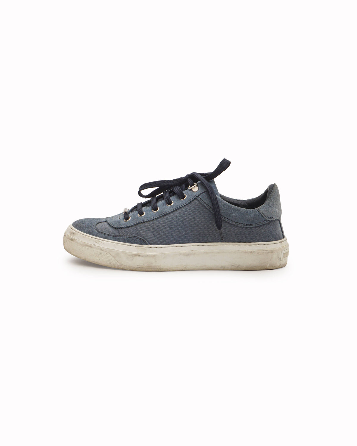 Jimmy Choo Blue Suede & Canvas Sneakers