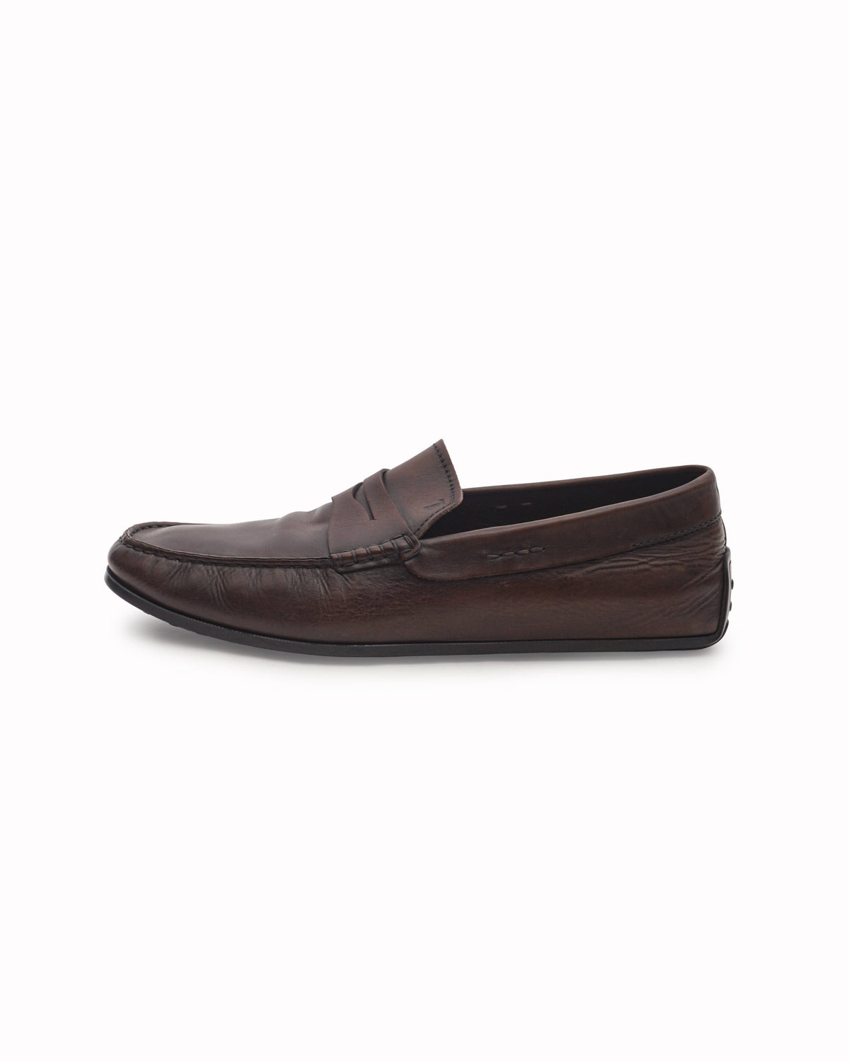 Tod's Gommino Brown Smooth Leather Penny Loafers