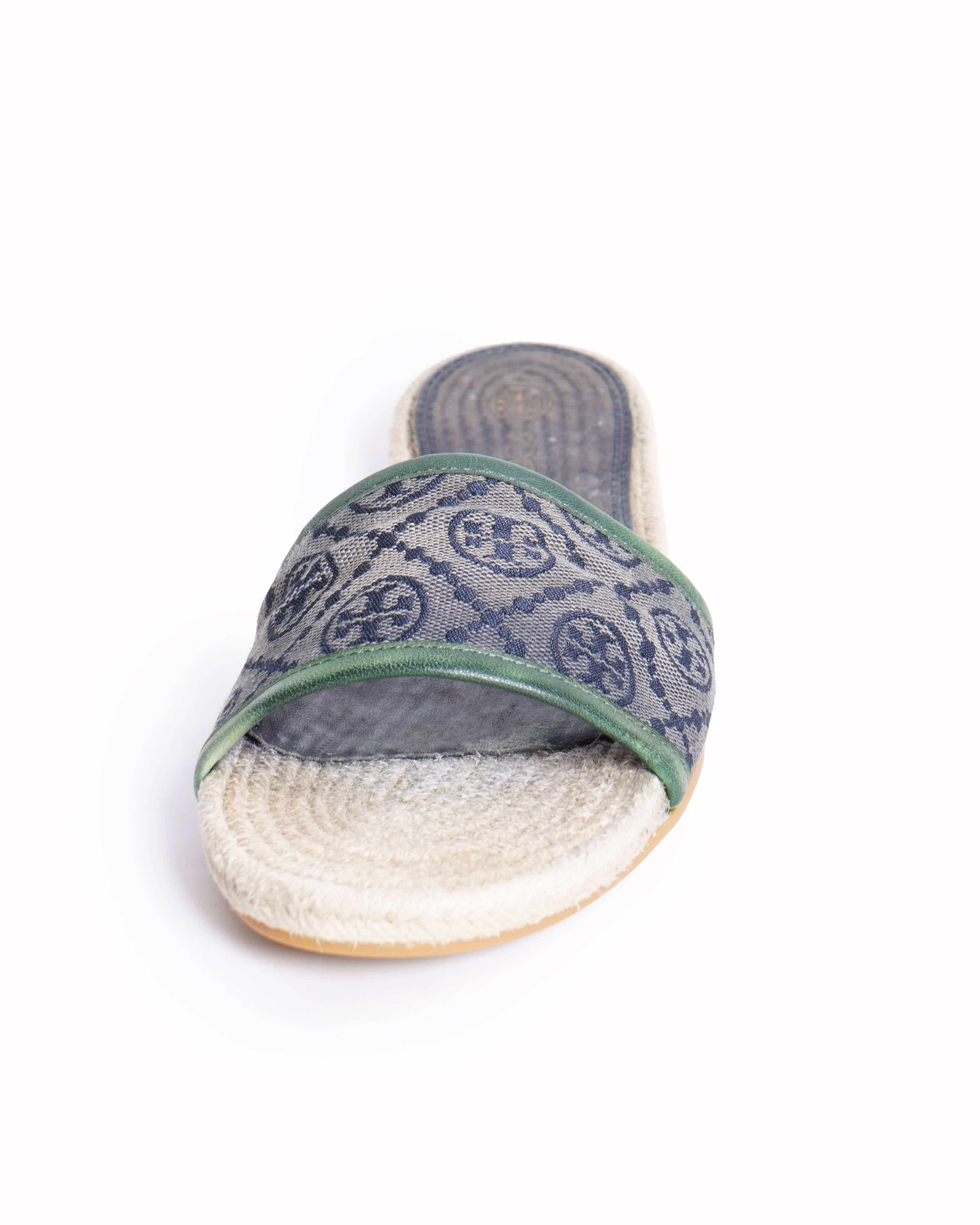 Tory Burch Women's T monogram espadrille slide Flats