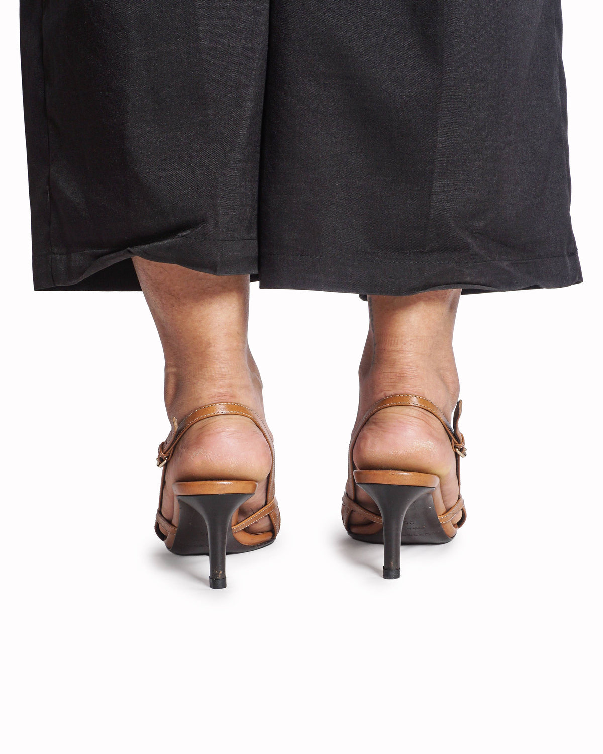 Burberry Nova Check Canvas & Leather Slingback Sandals