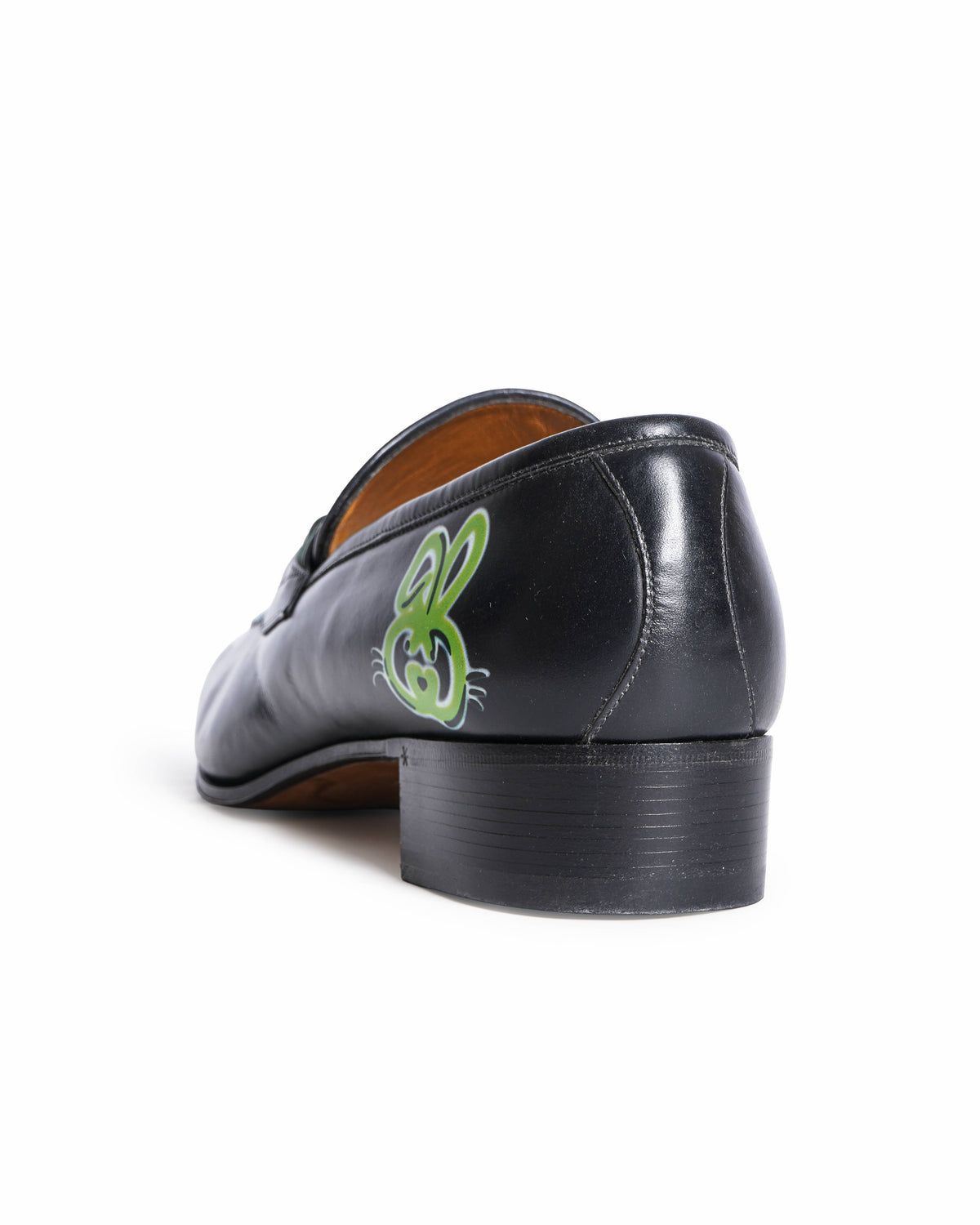 Gucci Rabbit Granada Black Leather with Bunny Motif Men's Loafers