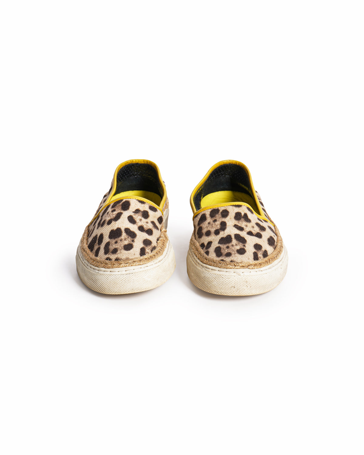 Dolce & Gabbana Leopard Print Calf Hair Espadrille Slip-On