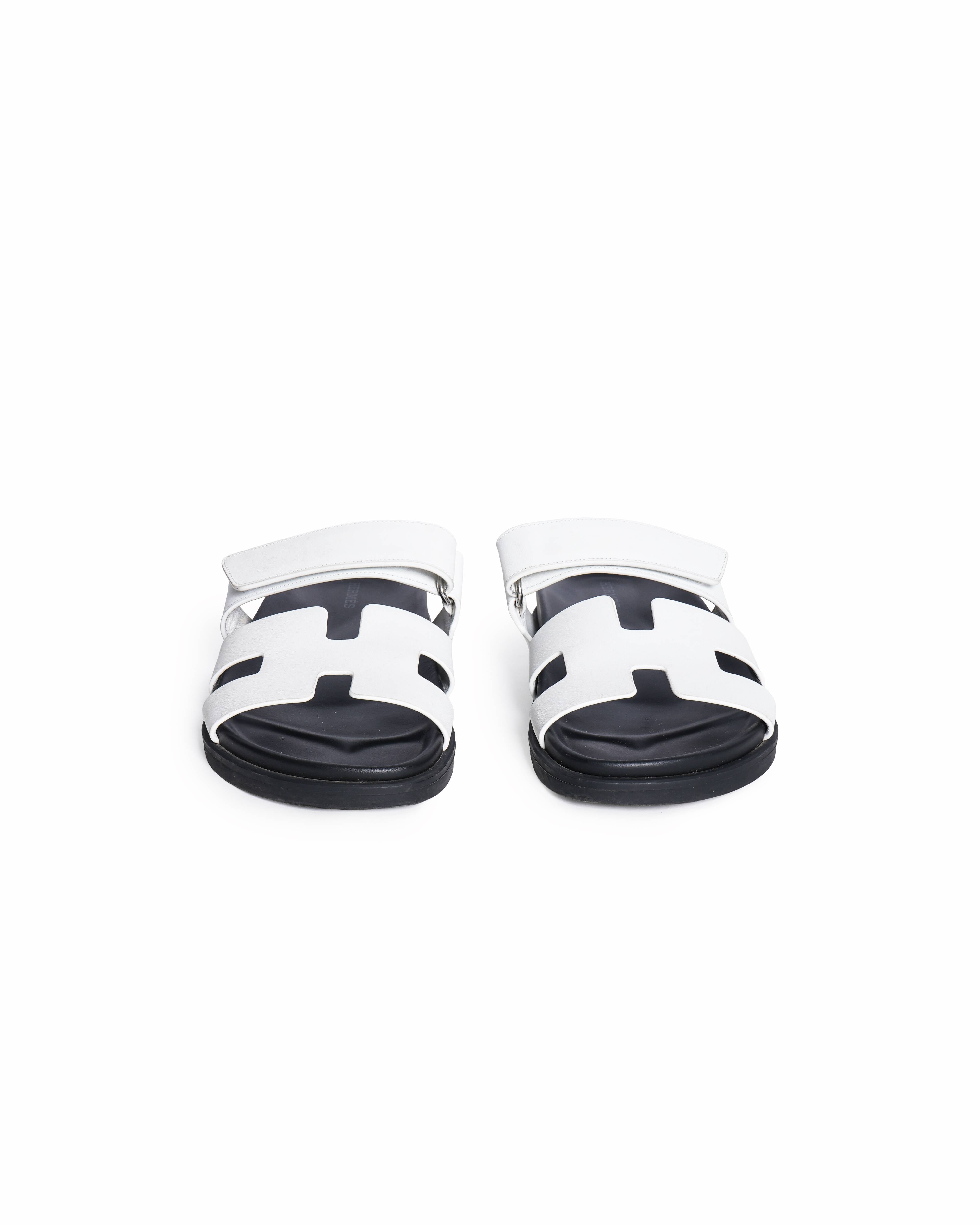 Hermès Chypre White Sandals