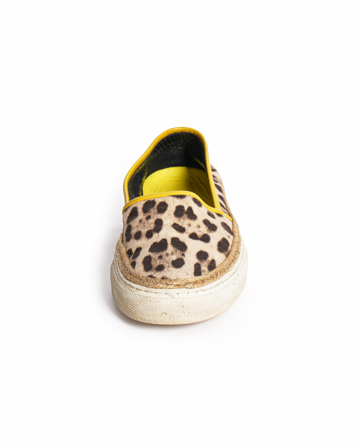Dolce & Gabbana Leopard Print Calf Hair Espadrille Slip-On