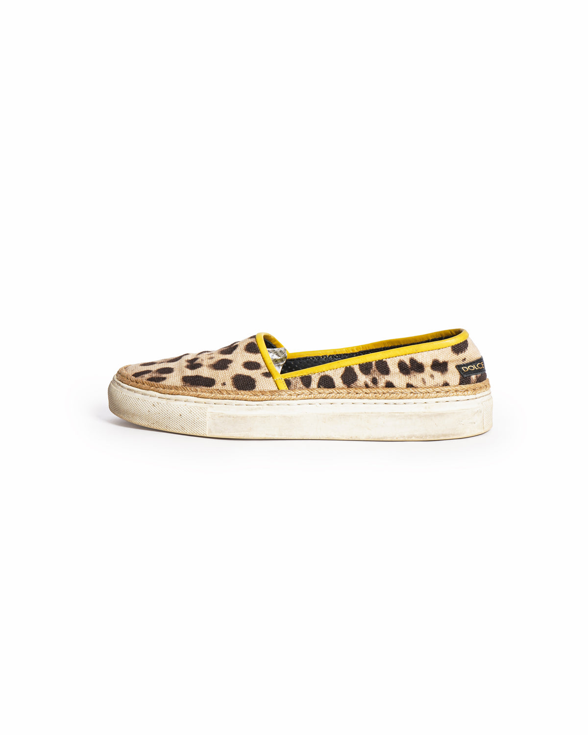 Dolce & Gabbana Leopard Print Calf Hair Espadrille Slip-On