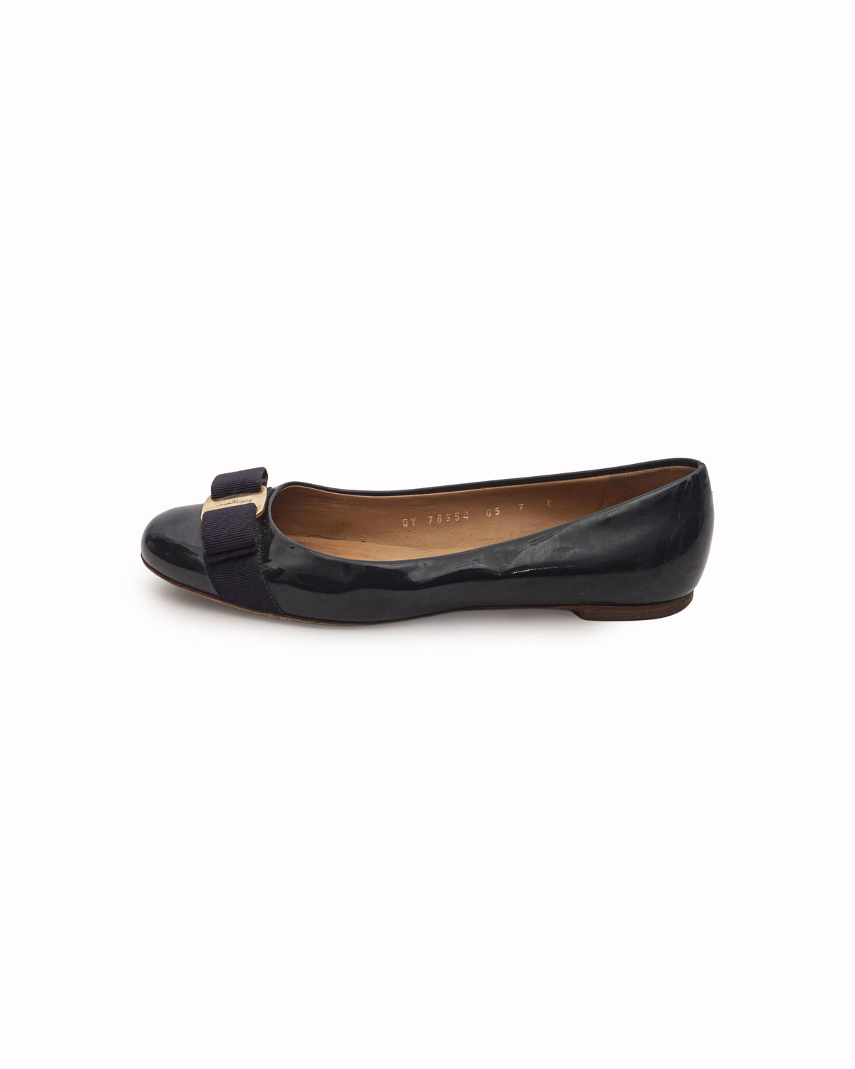 Salvatore Ferragamo Purple Patent Leather Varina Ballet Flats