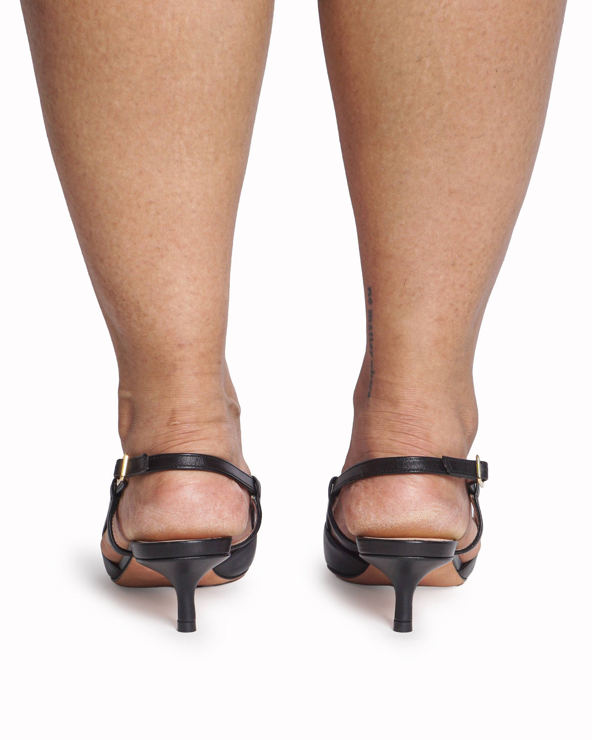 Bally Eva Black Leather B-Chain Slingback Pumps