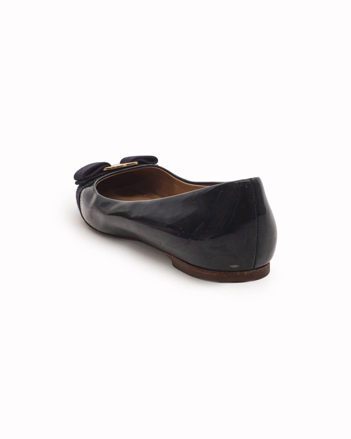 Salvatore Ferragamo Purple Patent Leather Varina Ballet Flats