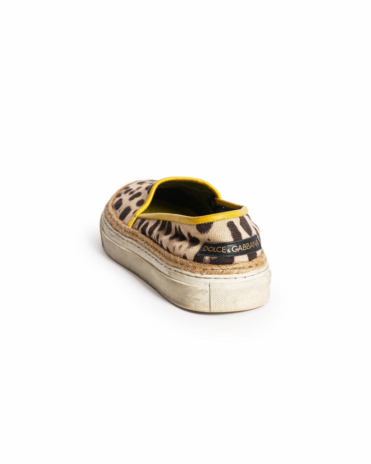 Dolce & Gabbana Leopard Print Calf Hair Espadrille Slip-On
