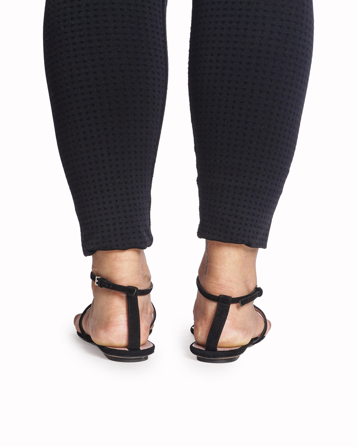 Gucci Crystal Interlocking G Black Sandals
