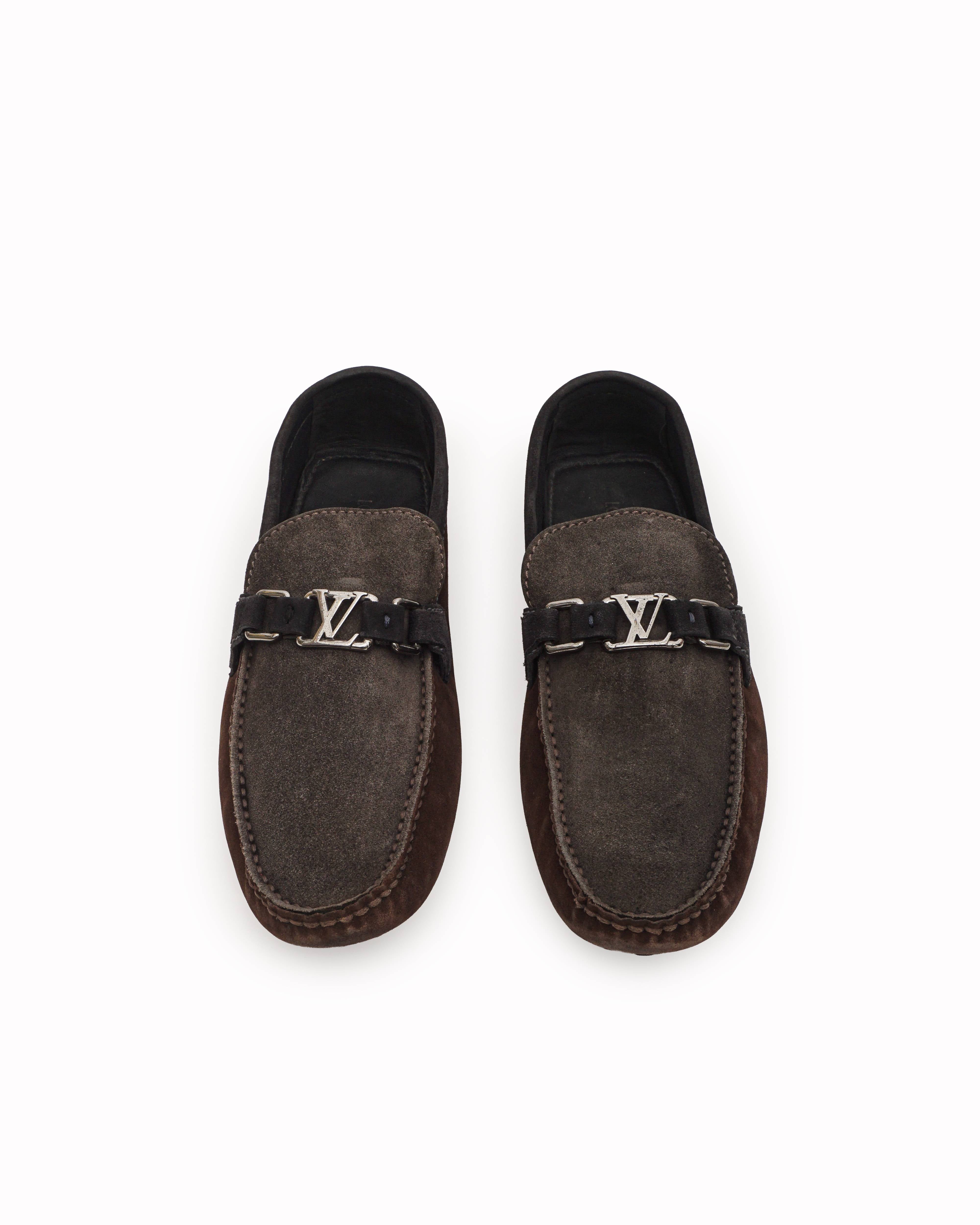 Louis Vuitton LV Brown Suede Driving Shoes