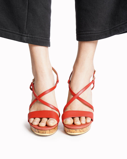 Salvatore Ferragamo Leather Printed Espadrilles