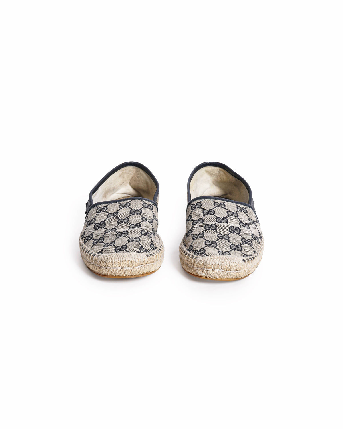 Gucci Men's Grey & Navy Blue GG Canvas Espadrilles