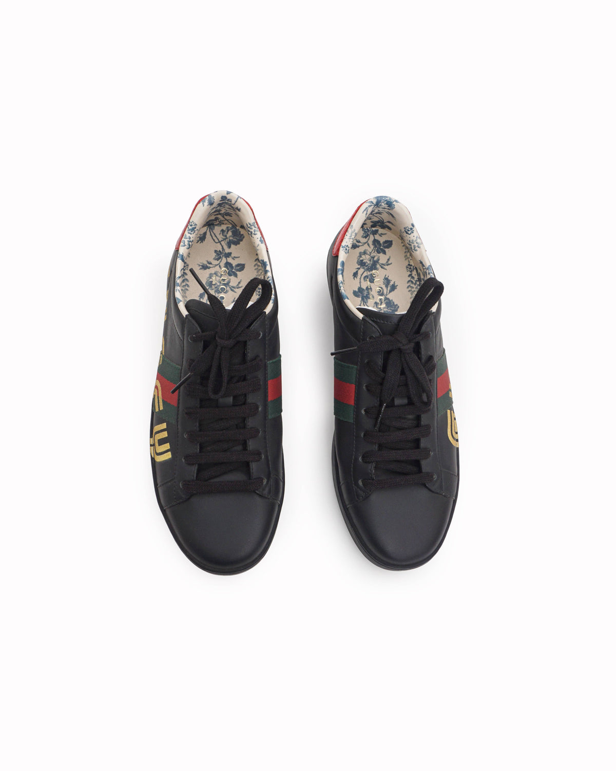 Gucci Web Accent Leather Sneakers