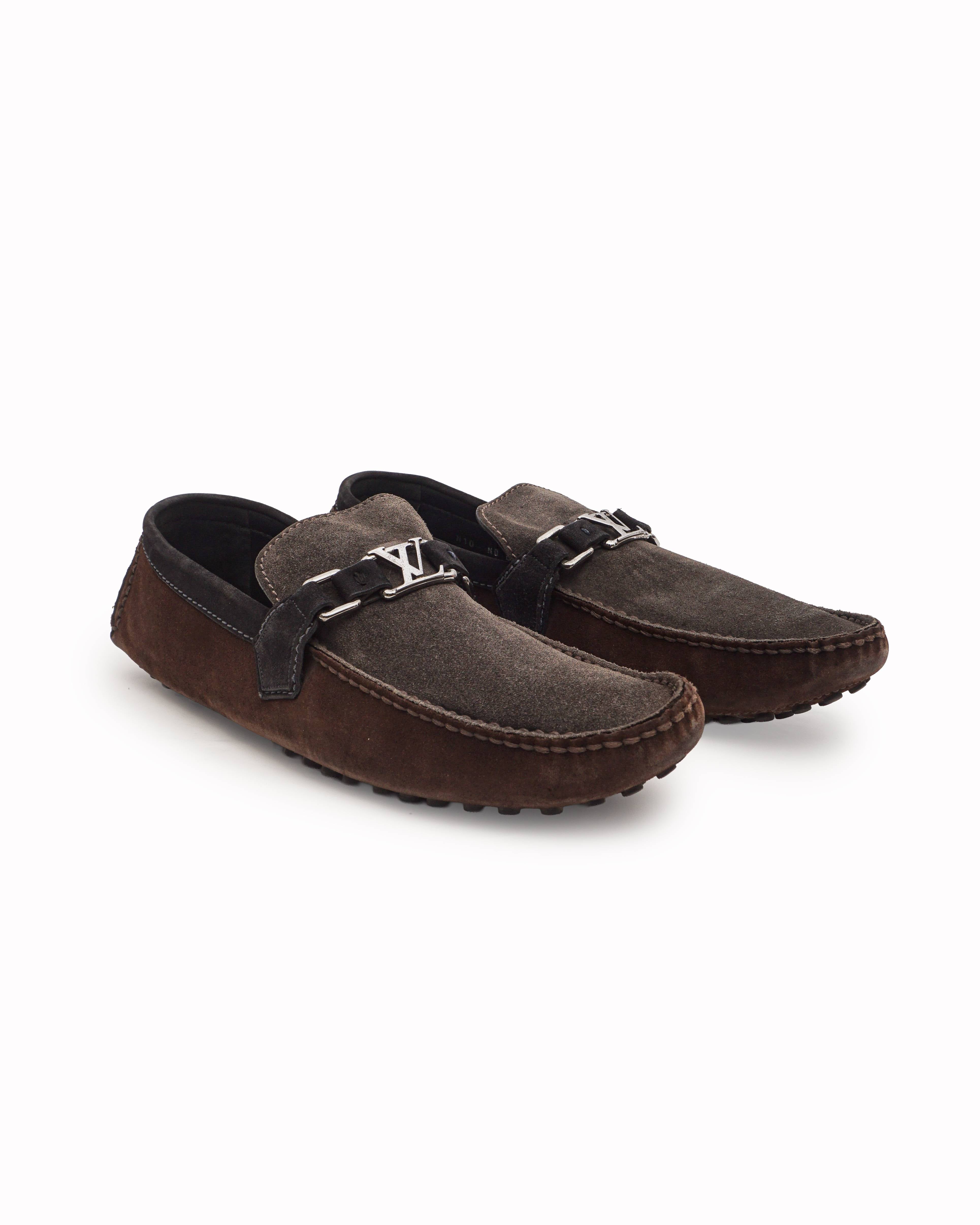 Louis Vuitton LV Brown Suede Driving Shoes