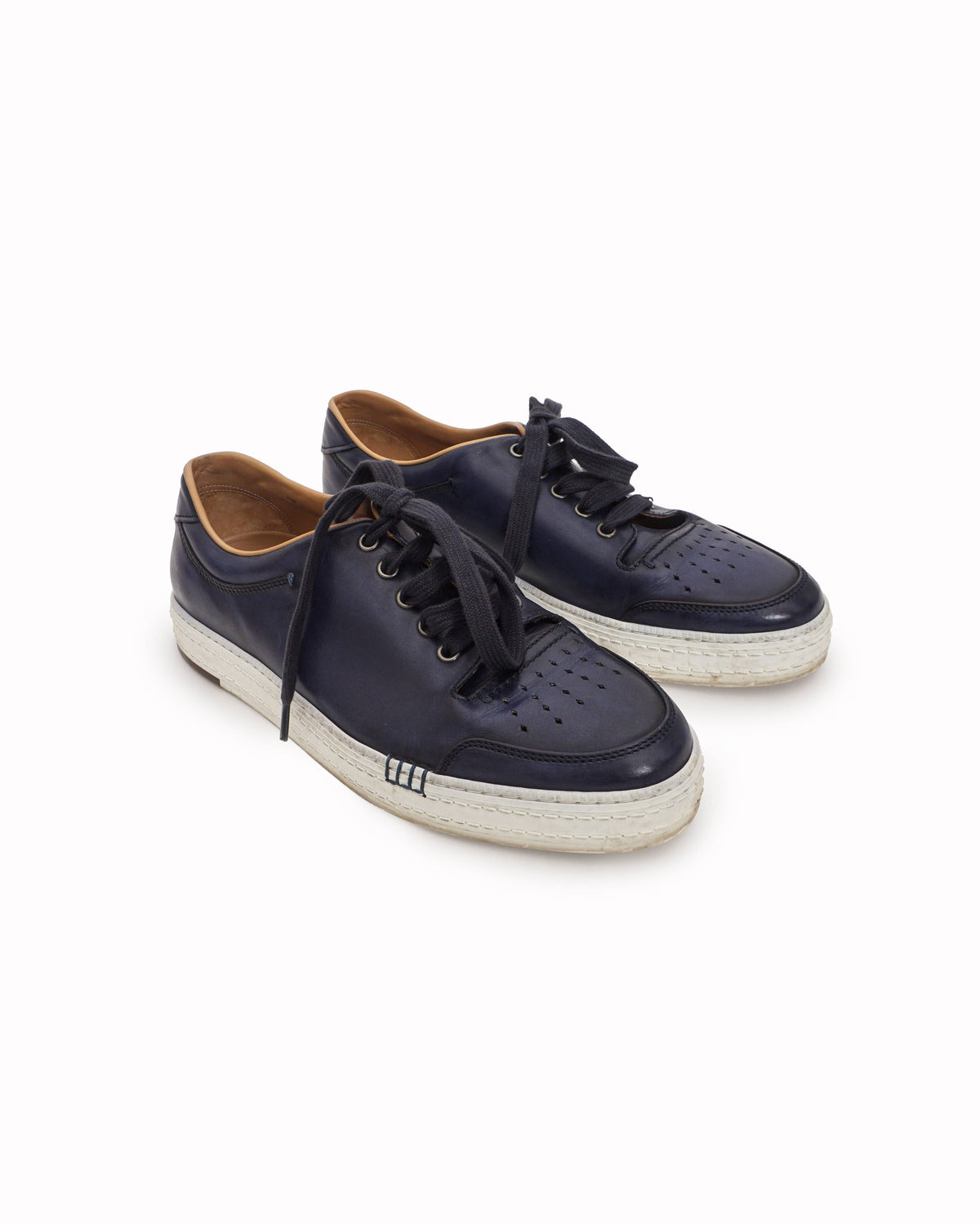 Berluti Playtime Blue Venezia Leather Sneakers