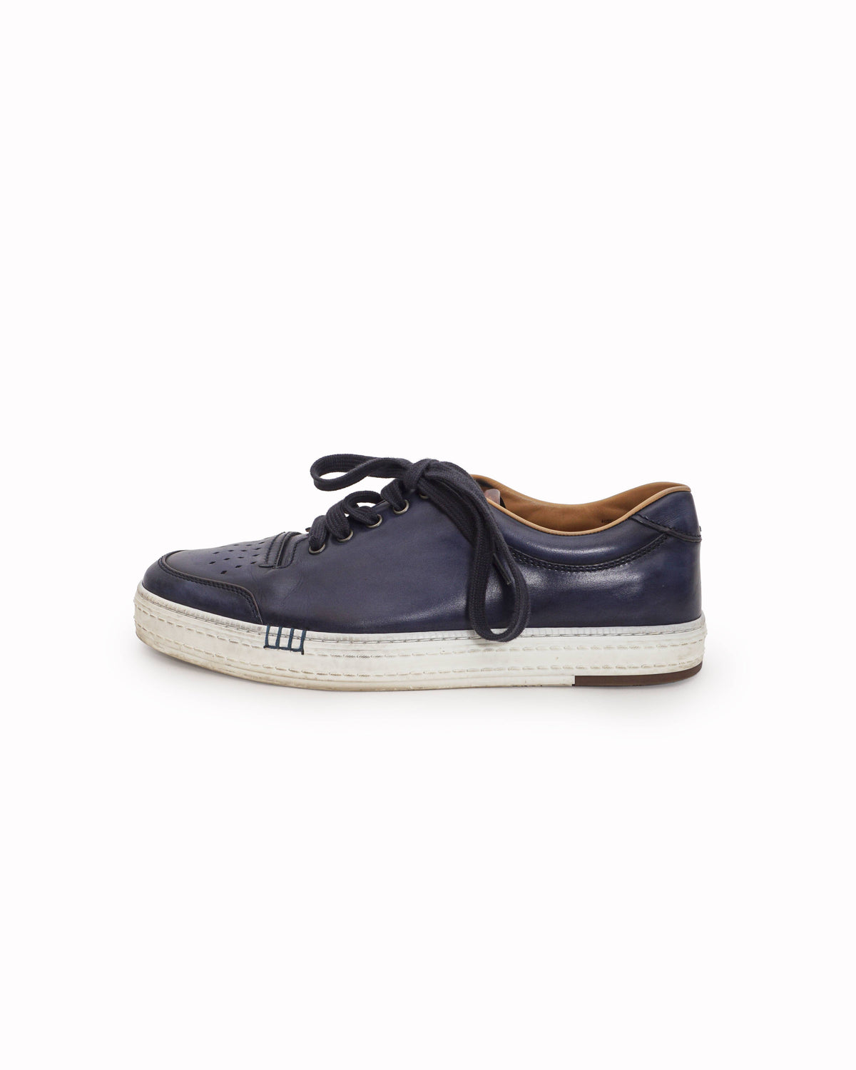 Berluti Playtime Blue Venezia Leather Sneakers