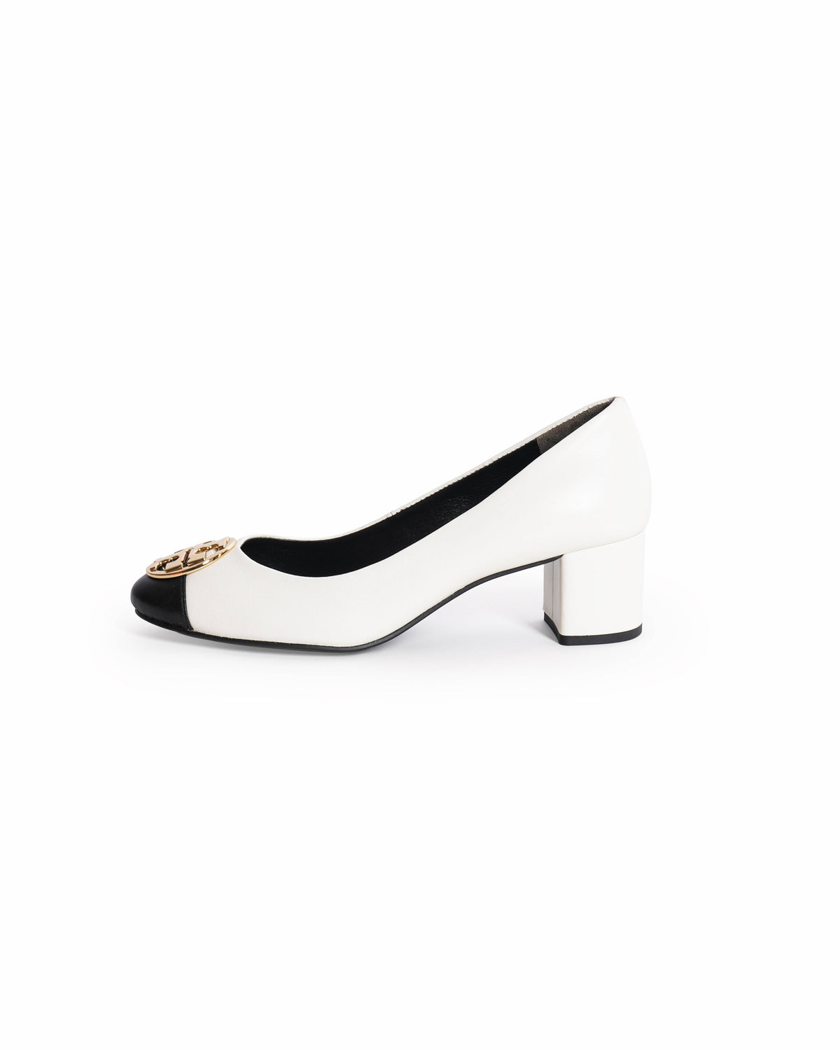 Tory Burch Chelsea Cap-Toe Leather Pump in Metallic