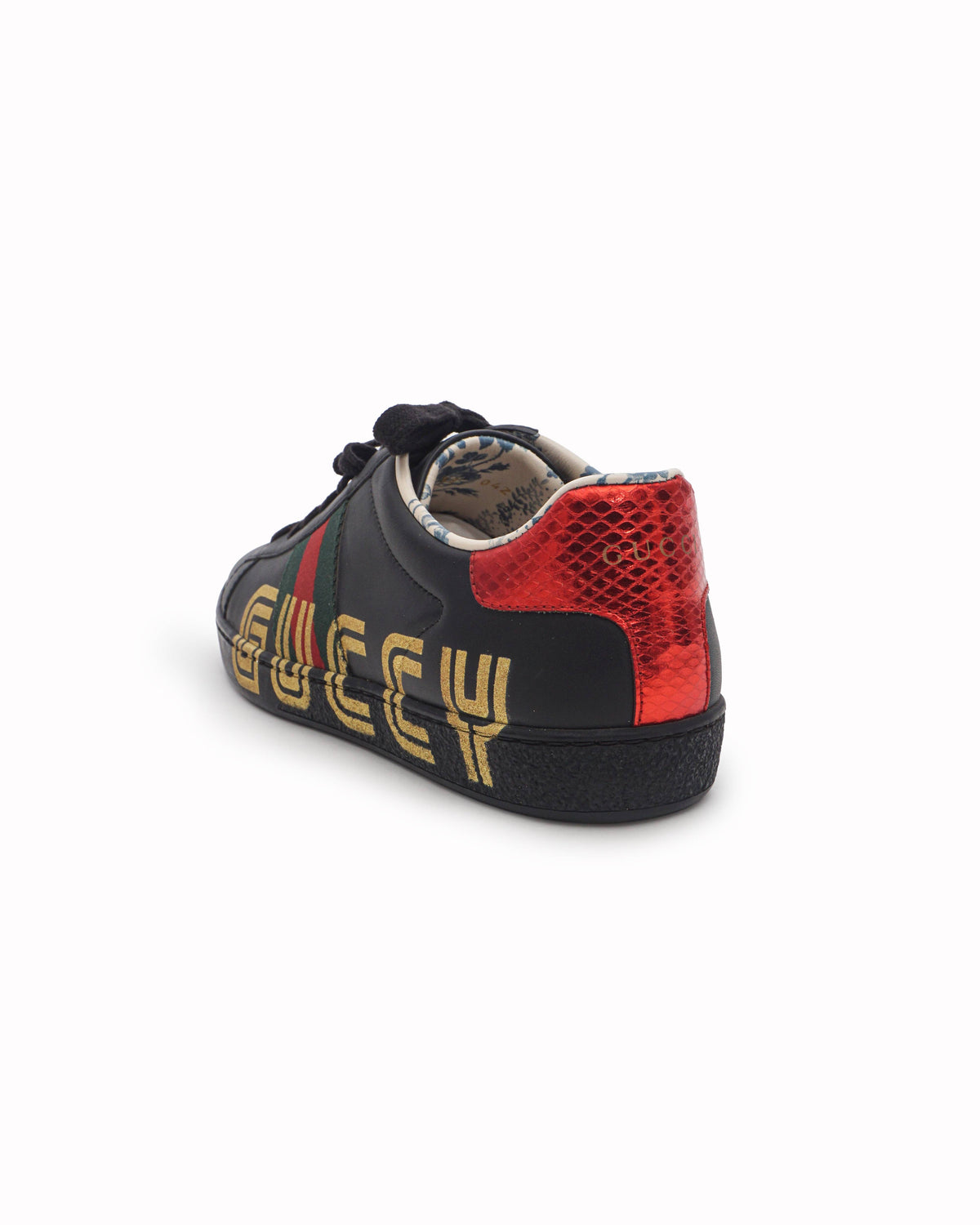 Gucci Web Accent Leather Sneakers