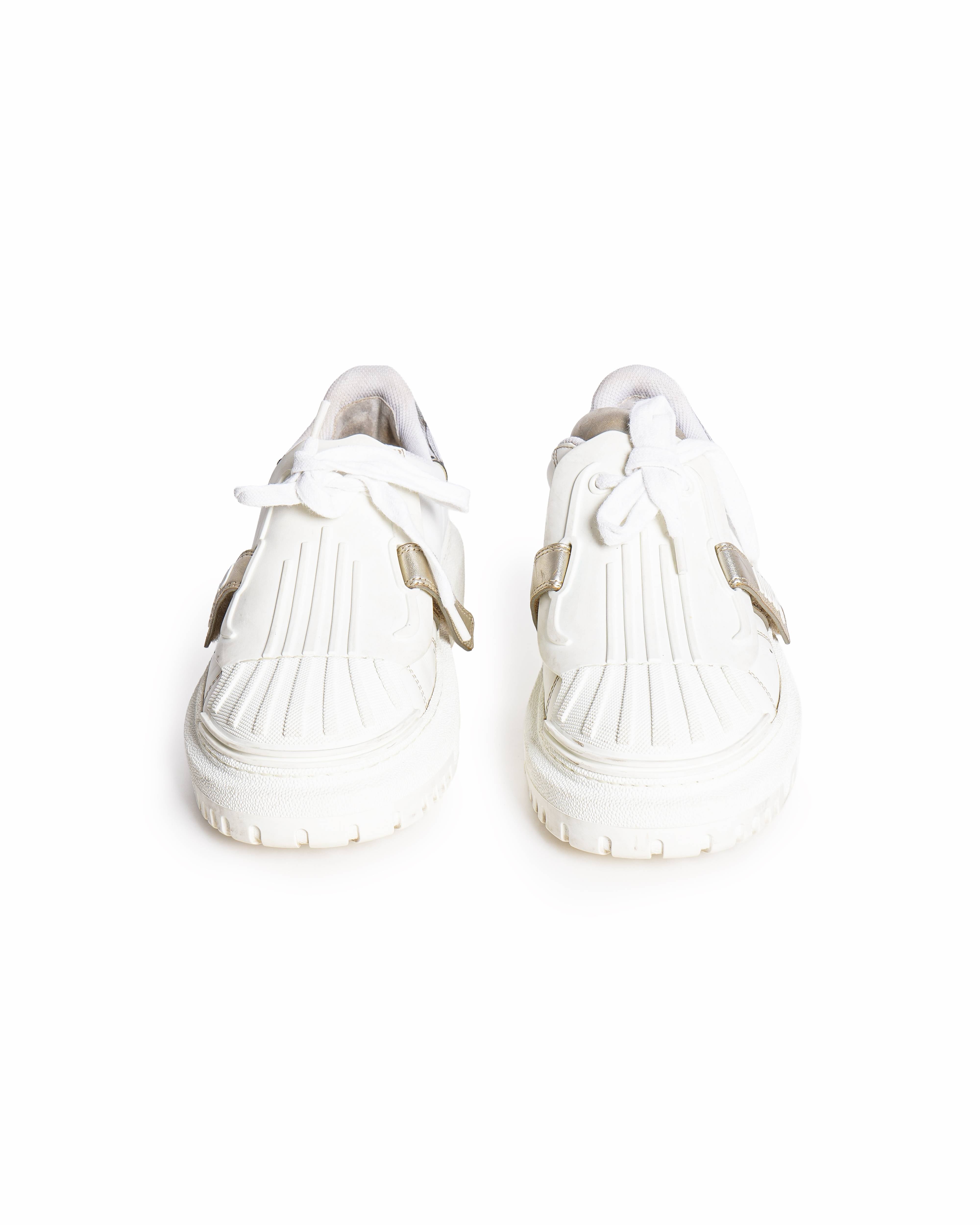 Christian Dior White Leather Dior ID Low Top Sneakers