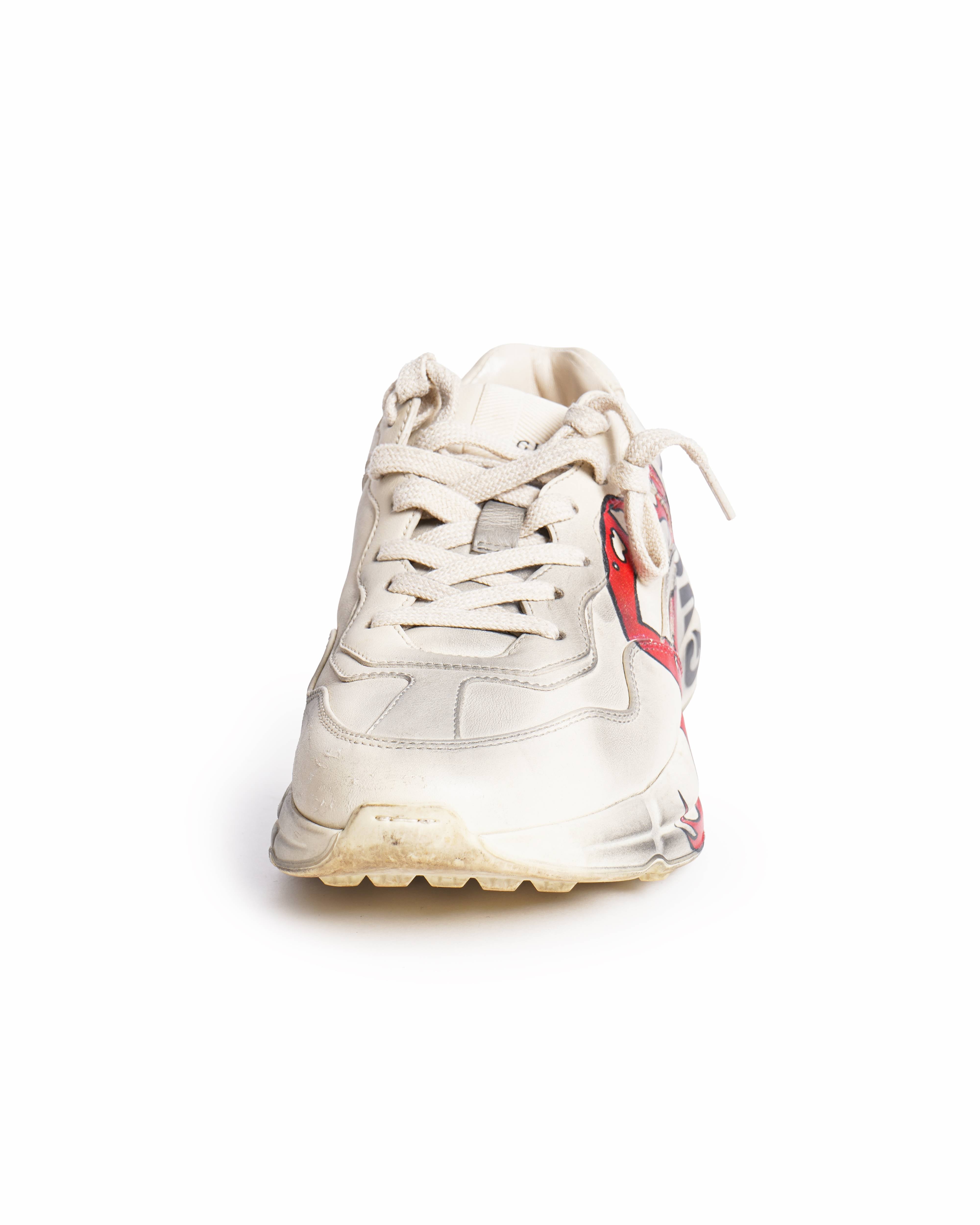 Gucci Leather Rhyton Multi-Color Glitter Logo Sneakers